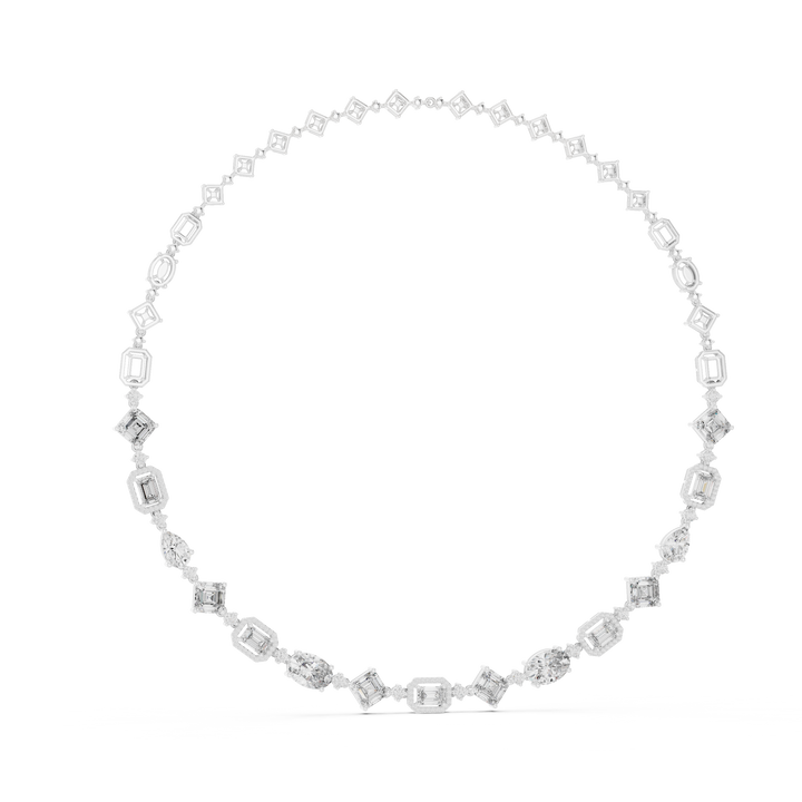 Modern Fancy Diamond Necklace Elegant Wedding Jewelry Gift for Women