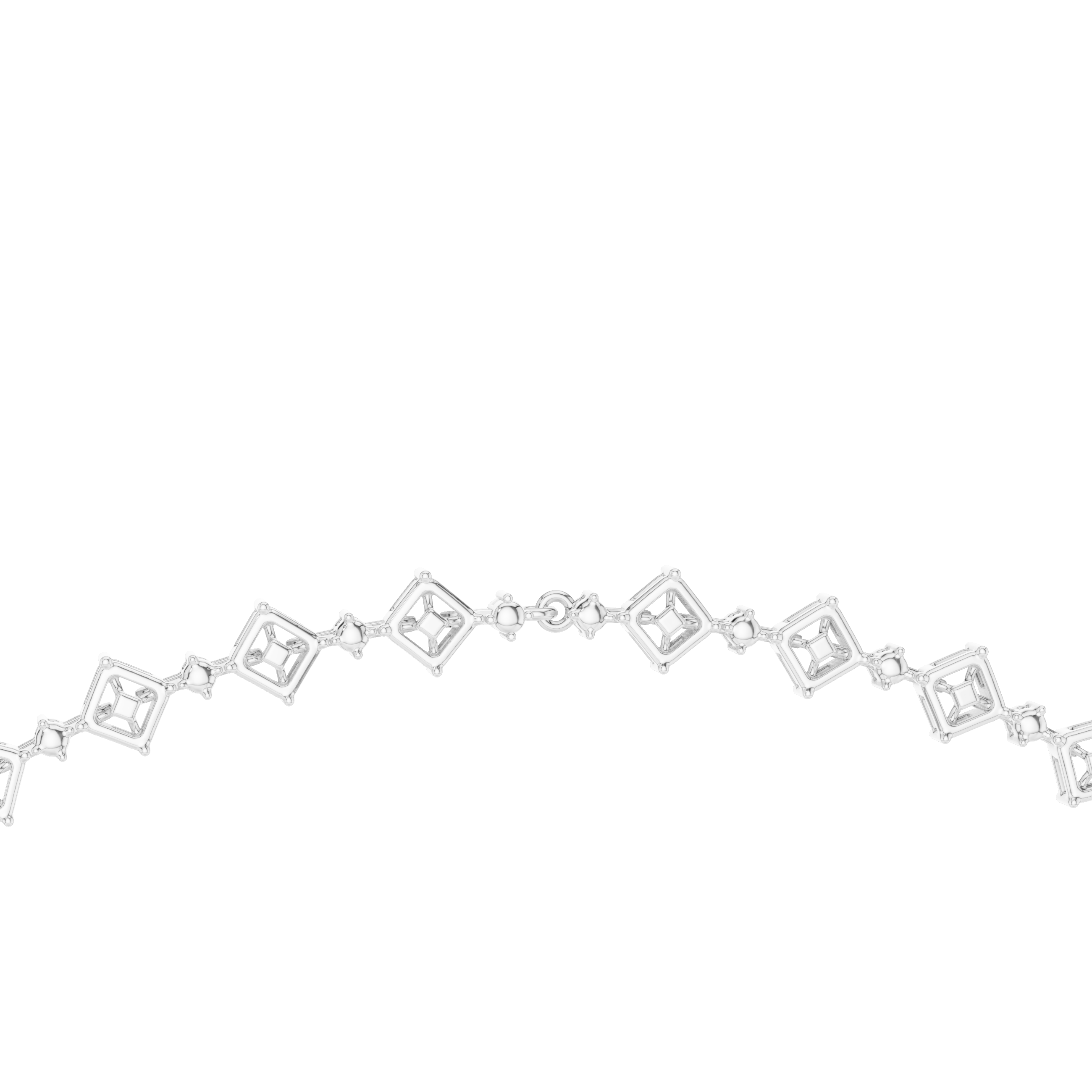 Modern Fancy Diamond Necklace Elegant Wedding Jewelry Gift for Women