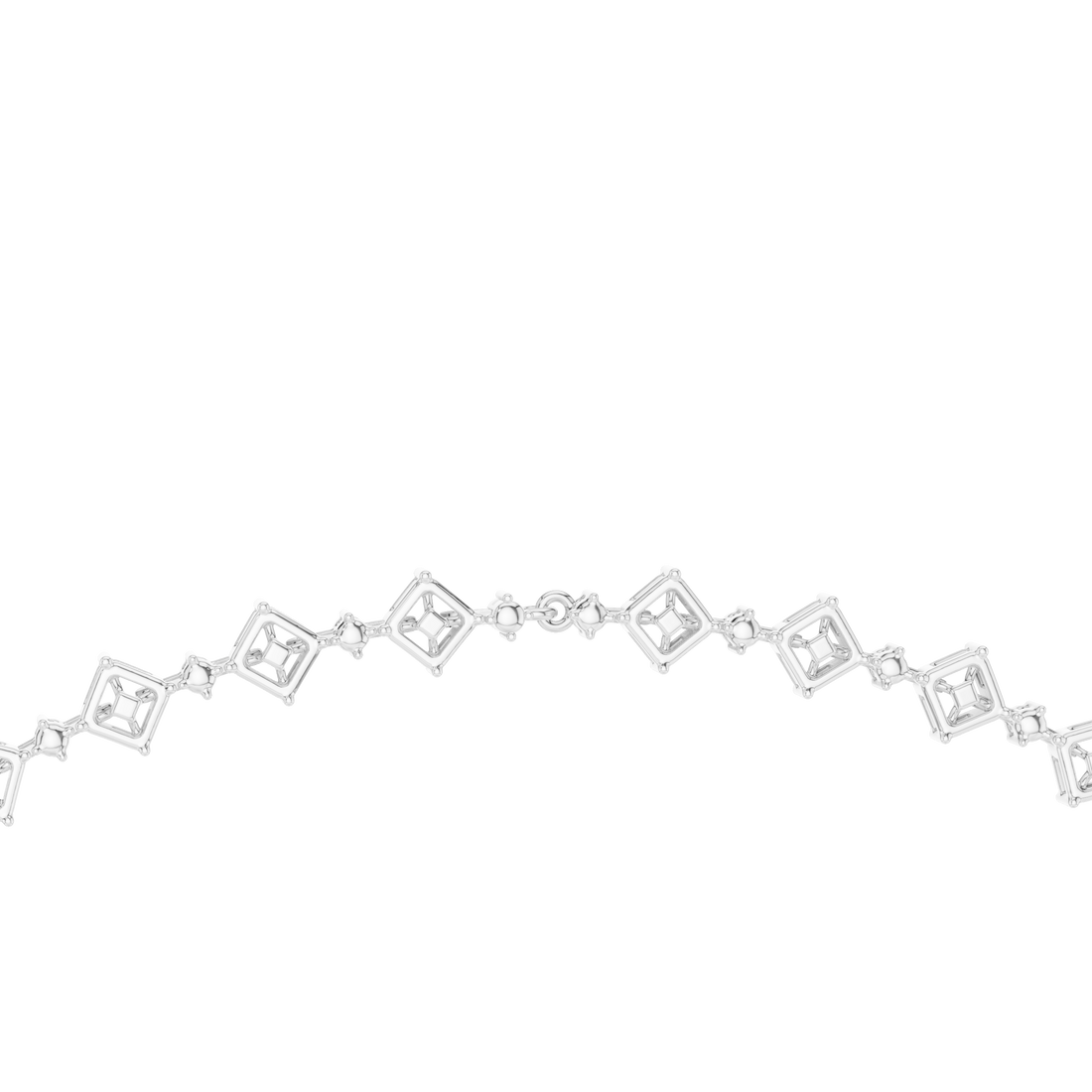 Modern Fancy Diamond Necklace Elegant Wedding Jewelry Gift for Women