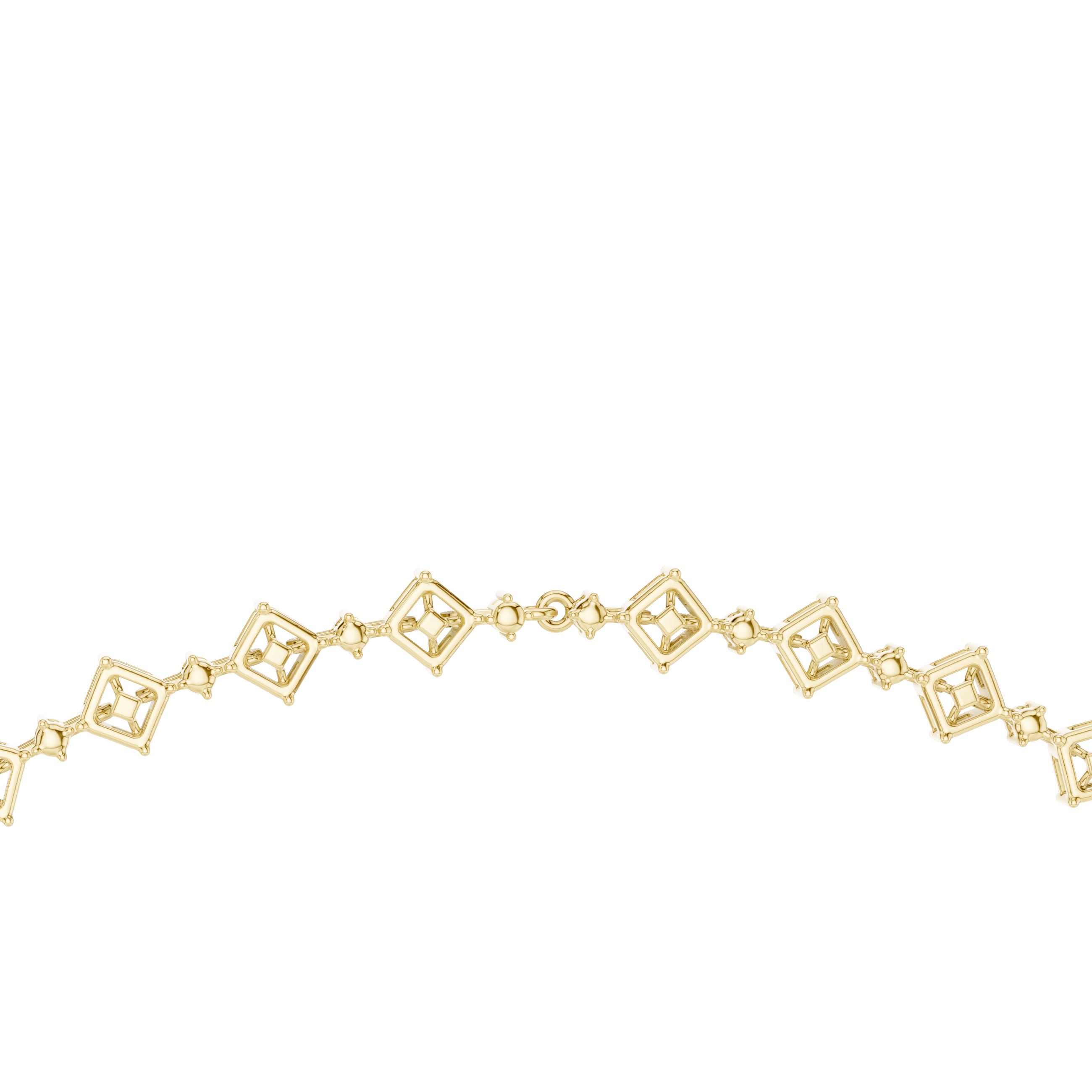 Modern Fancy Diamond Necklace Elegant Wedding Jewelry Gift for Women
