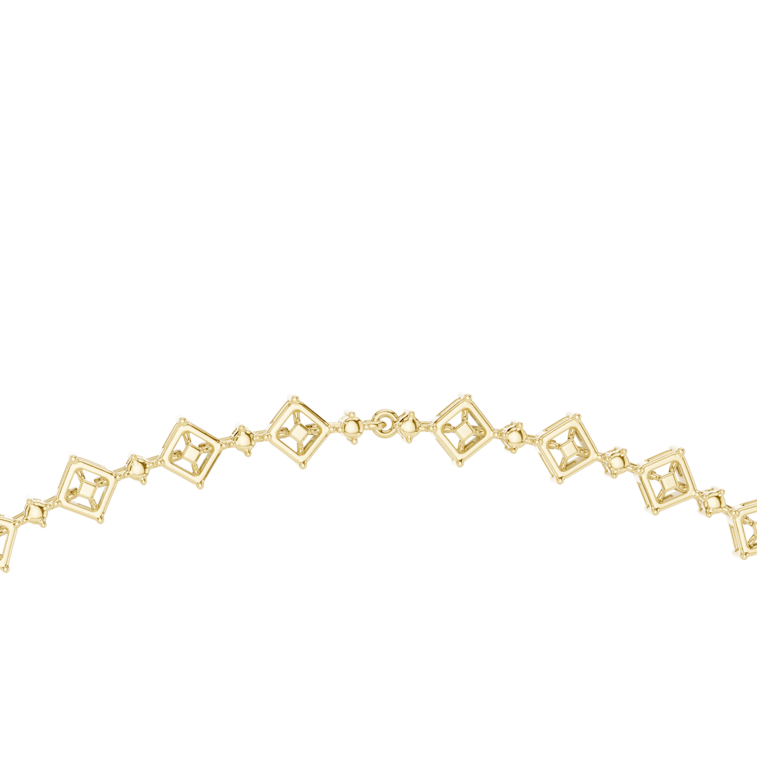 Modern Fancy Diamond Necklace Elegant Wedding Jewelry Gift for Women