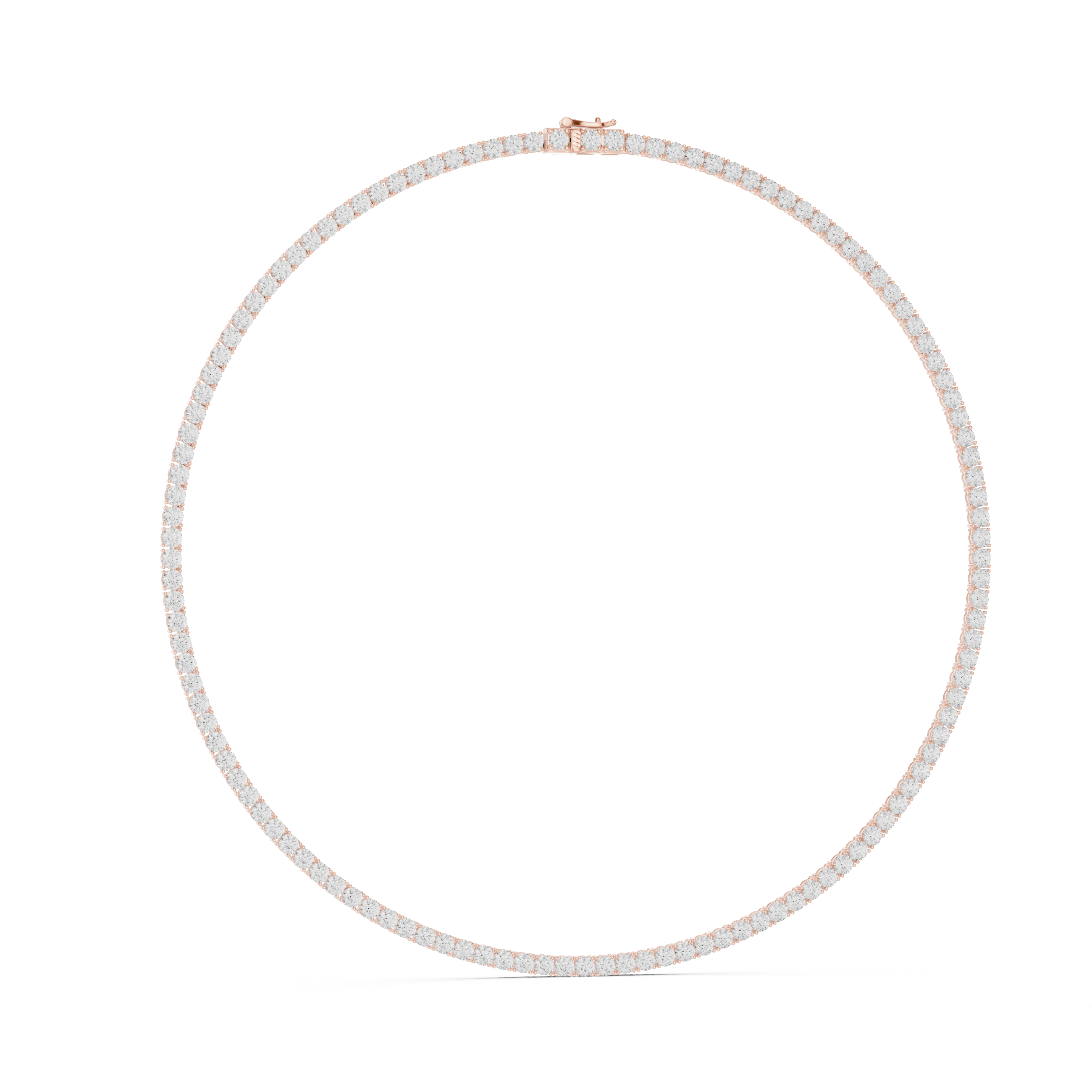 Premium Diamond Tennis Necklace in White Gold Luxury Hip Hop Fashion Jewelry