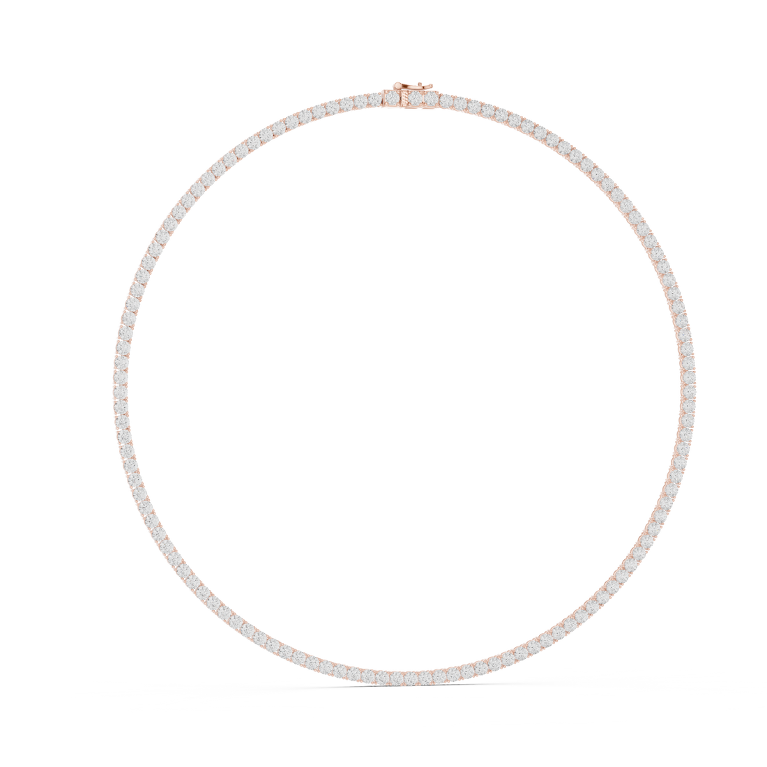 Premium Diamond Tennis Necklace in White Gold Luxury Hip Hop Fashion Jewelry