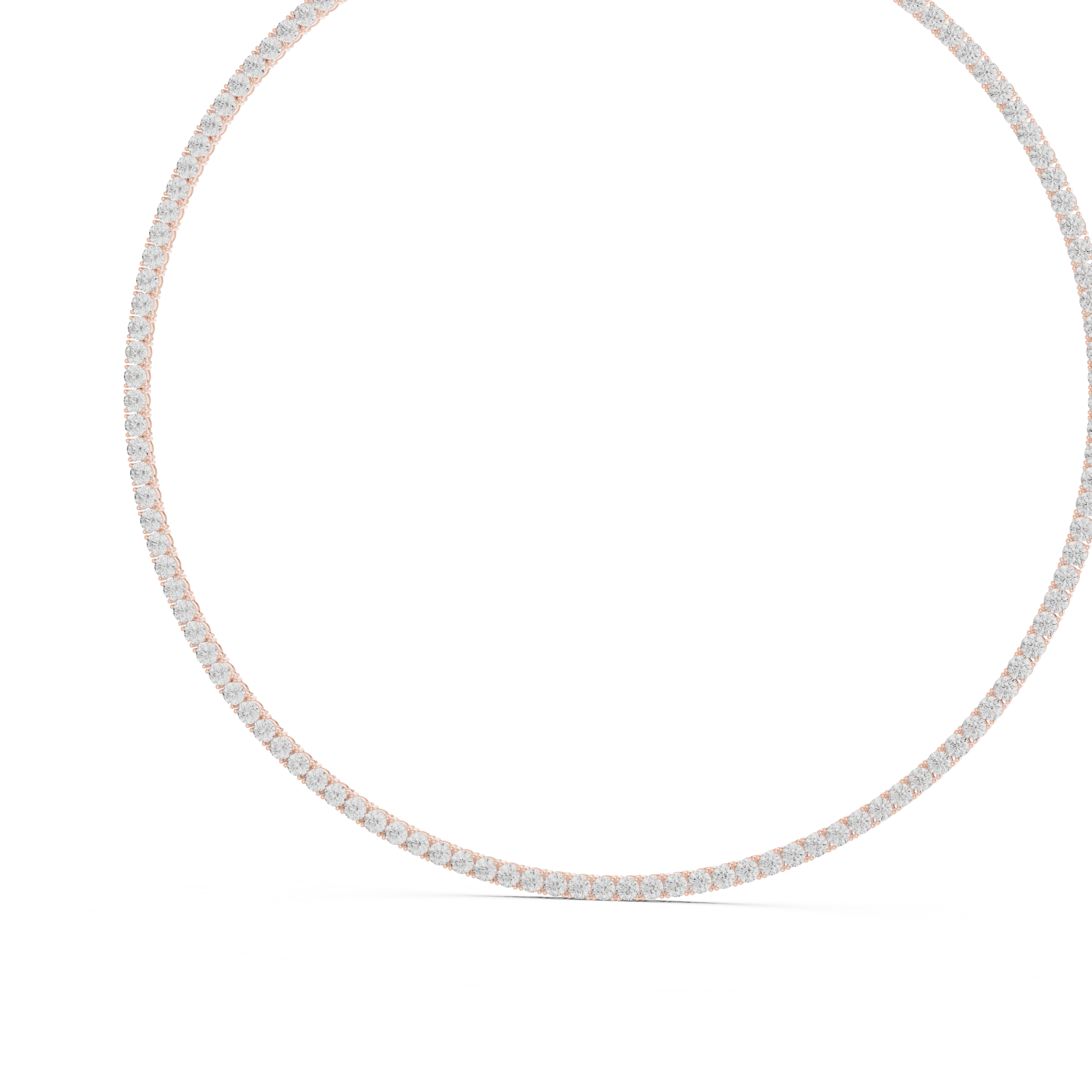 Premium Diamond Tennis Necklace in White Gold Luxury Hip Hop Fashion Jewelry