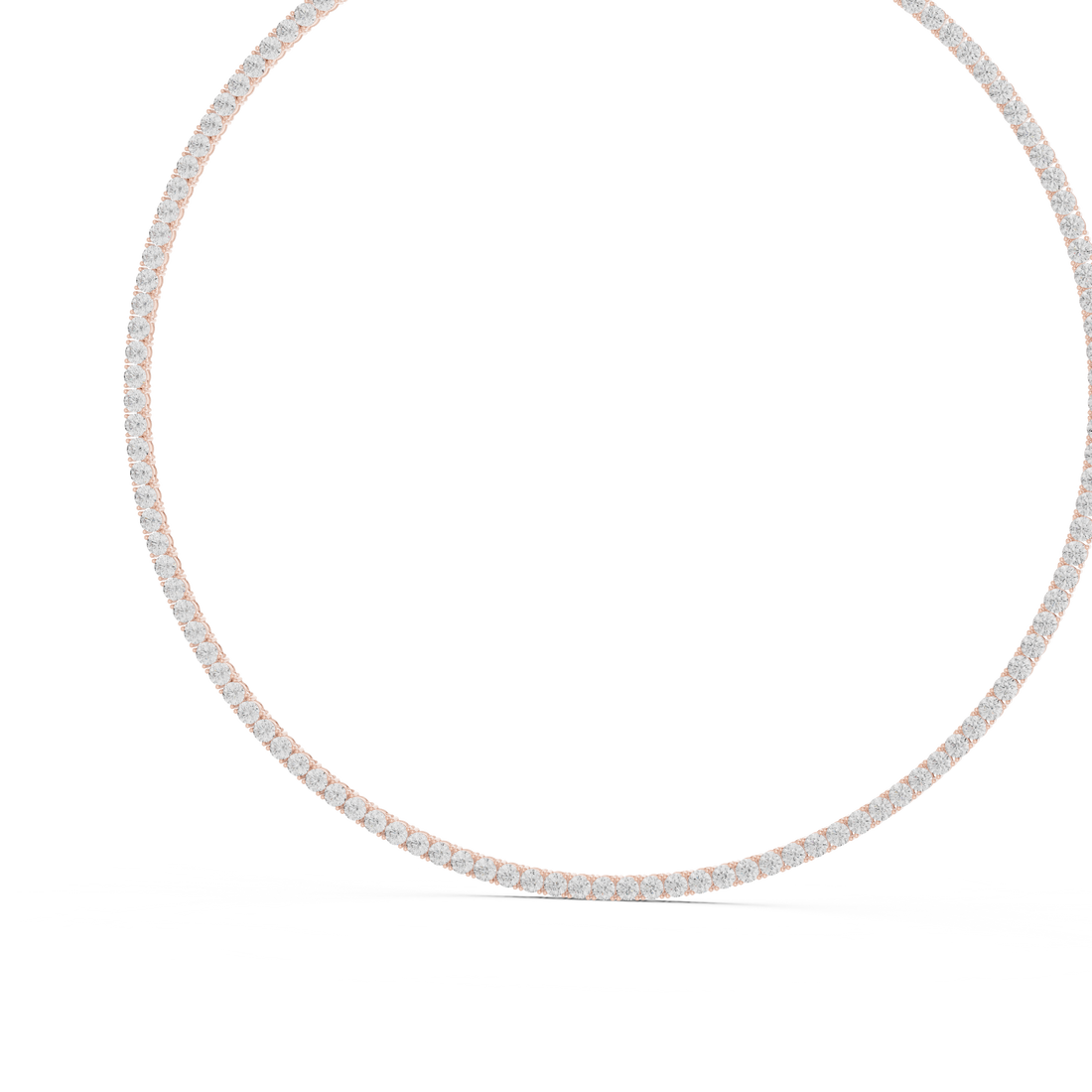 Premium Diamond Tennis Necklace in White Gold Luxury Hip Hop Fashion Jewelry