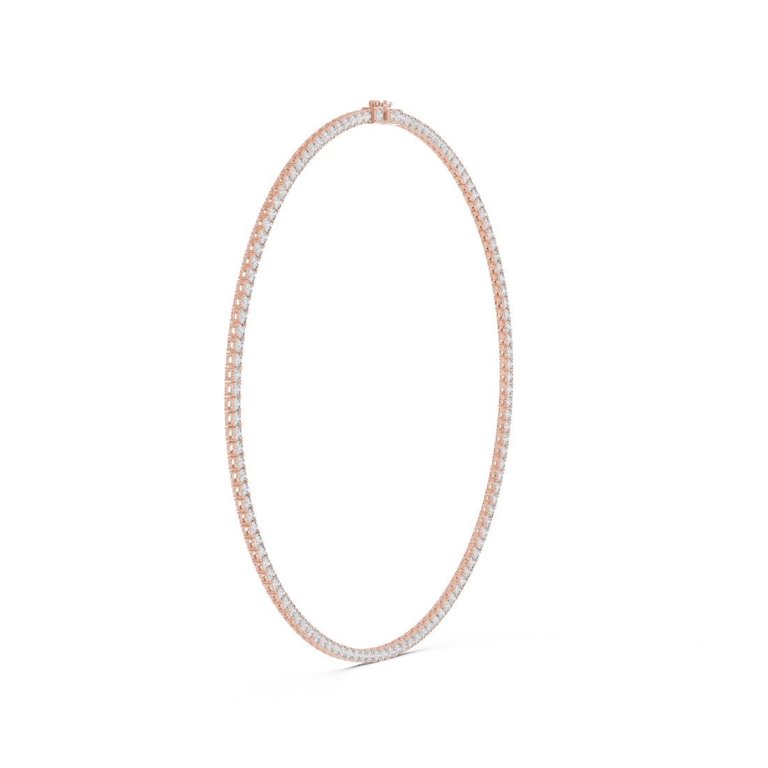 Premium Diamond Tennis Necklace in White Gold Luxury Hip Hop Fashion Jewelry