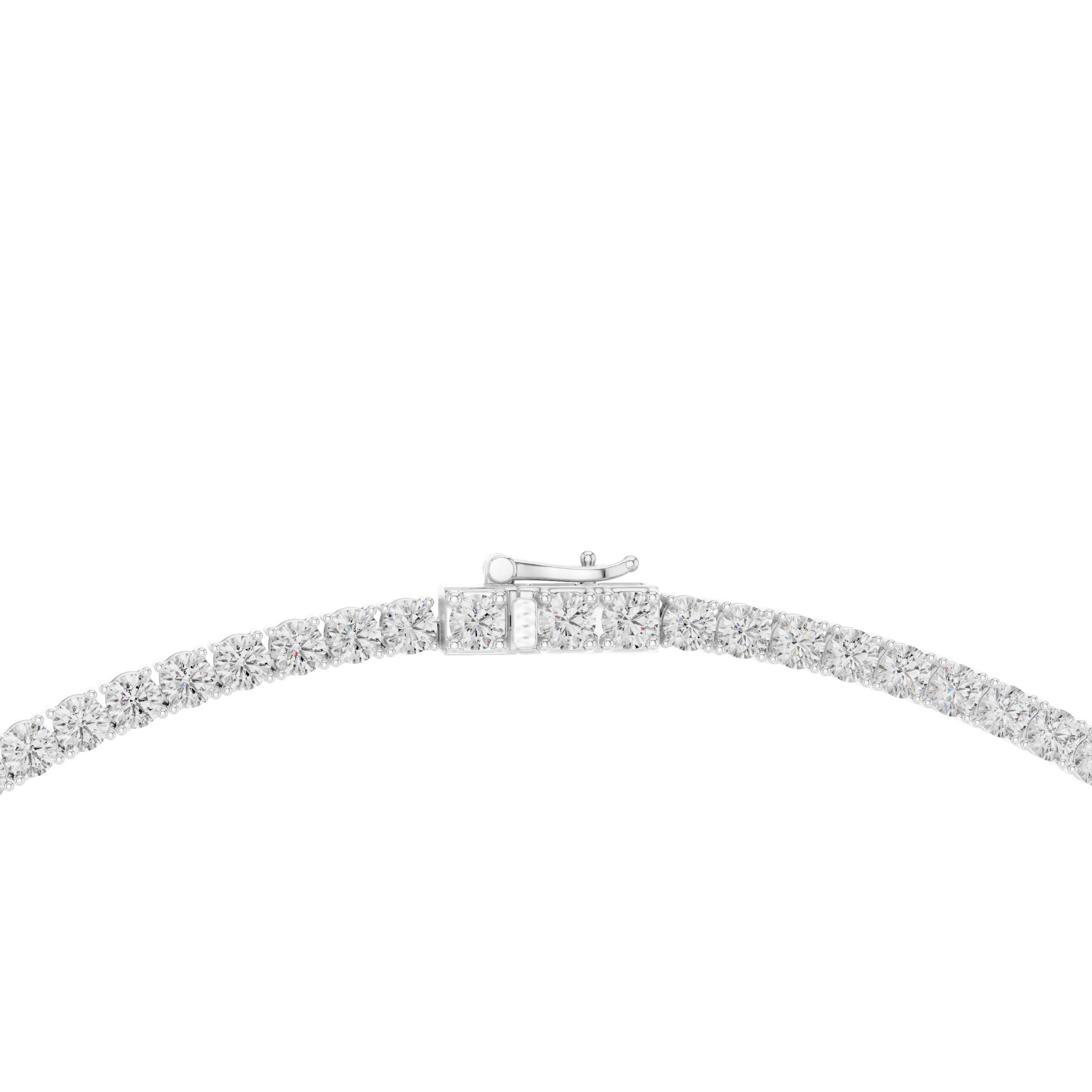 Premium Diamond Tennis Necklace in White Gold Luxury Hip Hop Fashion Jewelry