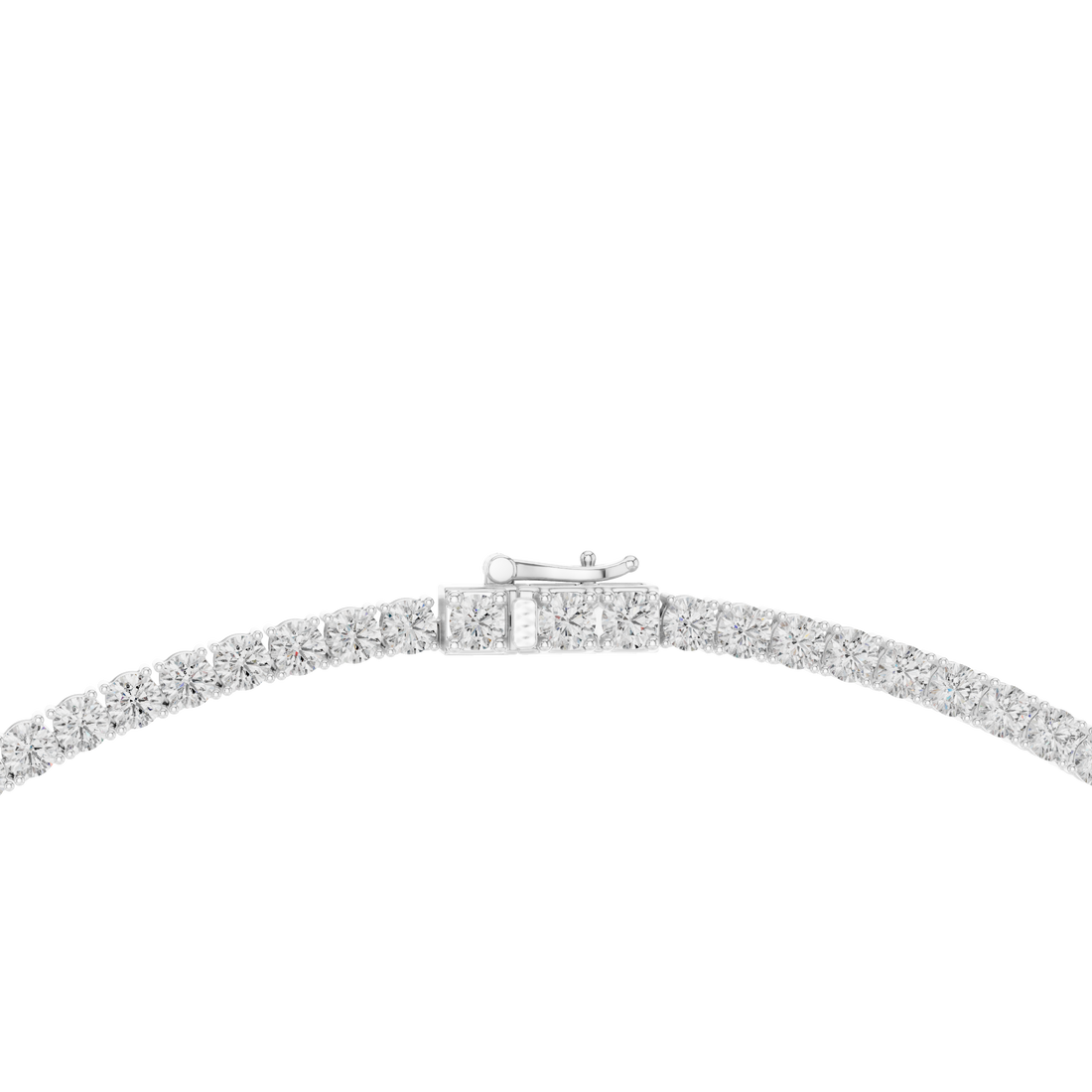 Premium Diamond Tennis Necklace in White Gold Luxury Hip Hop Fashion Jewelry