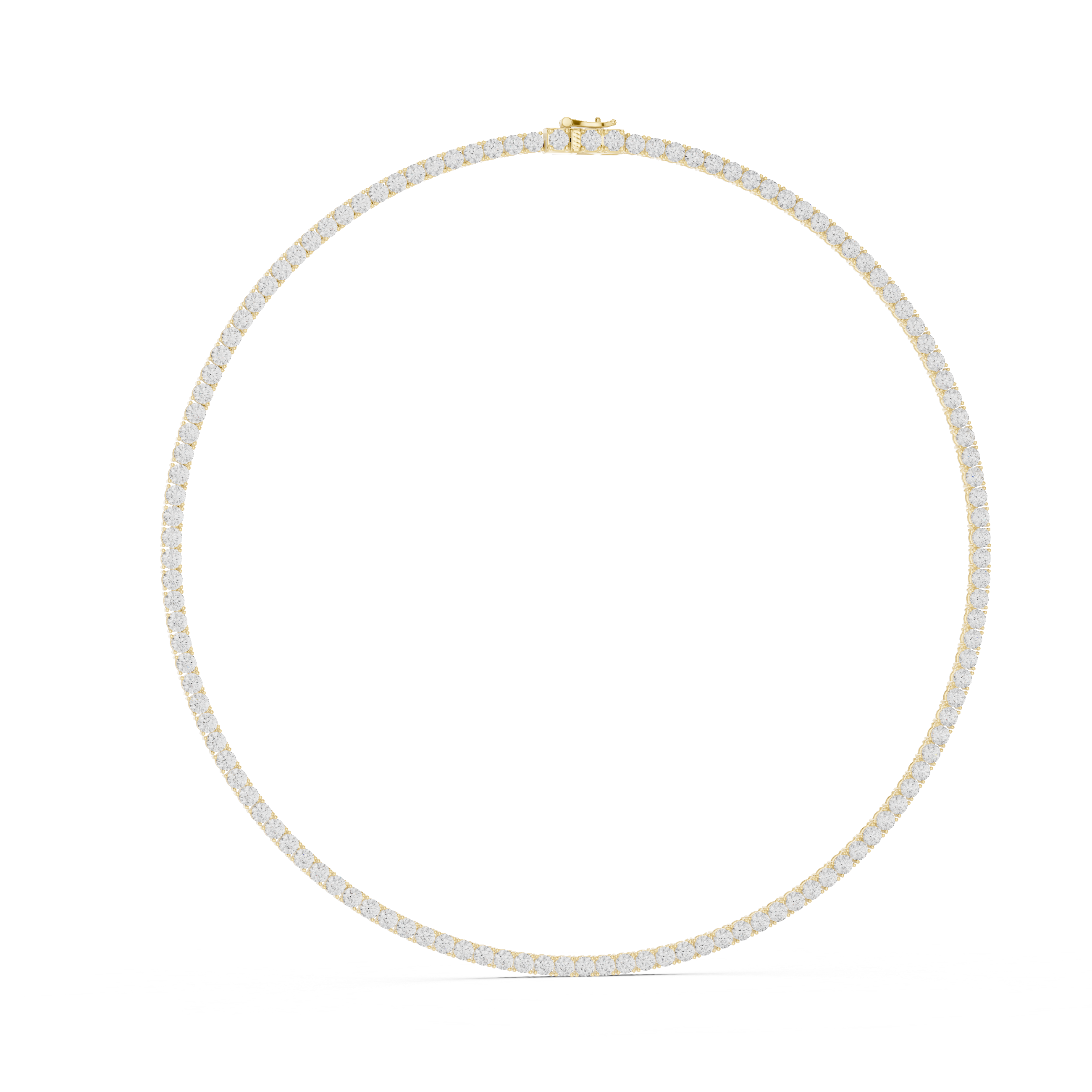 Premium Diamond Tennis Necklace in White Gold Luxury Hip Hop Fashion Jewelry