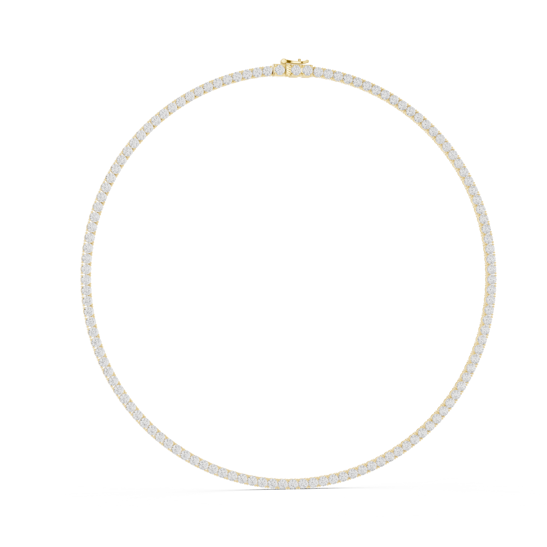 Premium Diamond Tennis Necklace in White Gold Luxury Hip Hop Fashion Jewelry