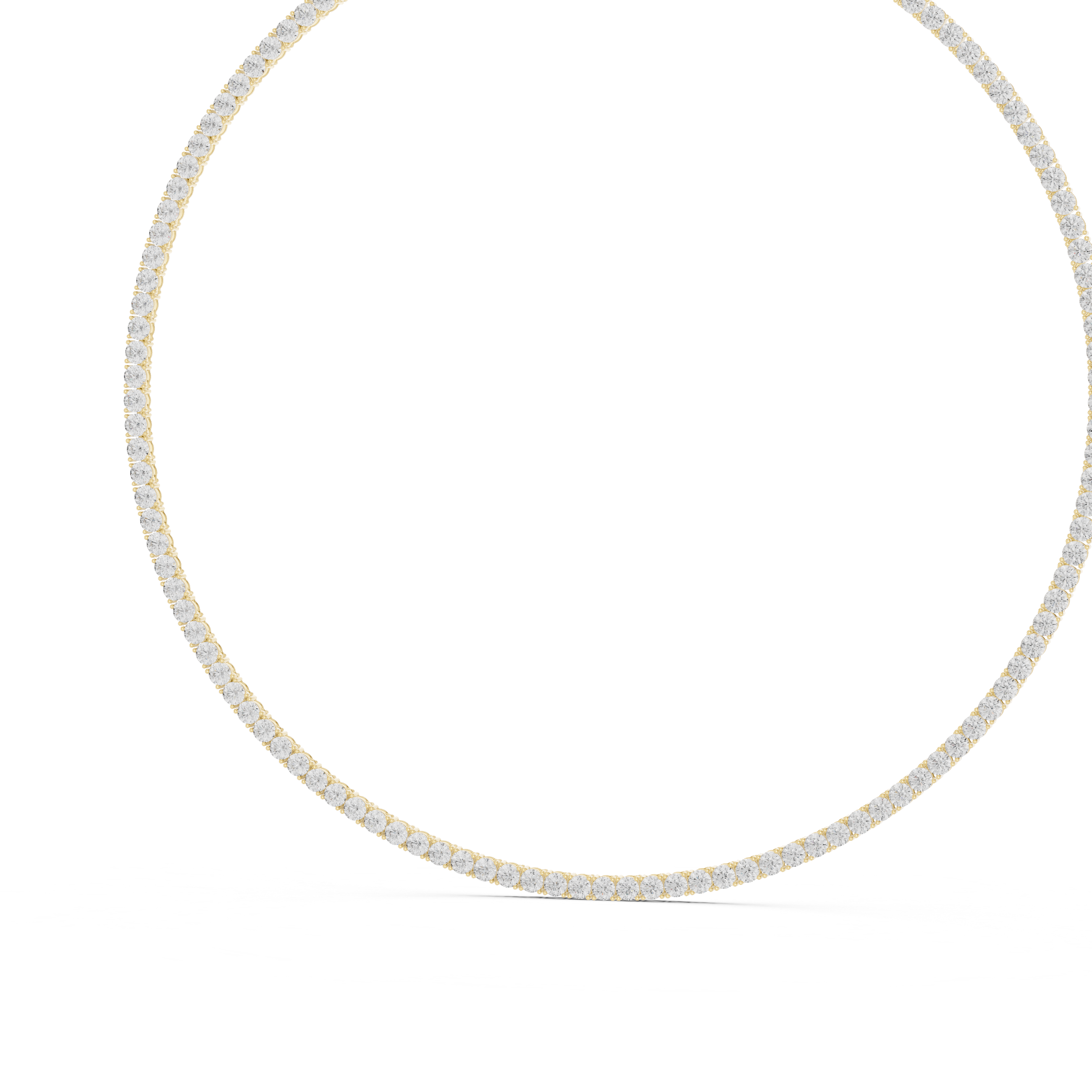 Premium Diamond Tennis Necklace in White Gold Luxury Hip Hop Fashion Jewelry