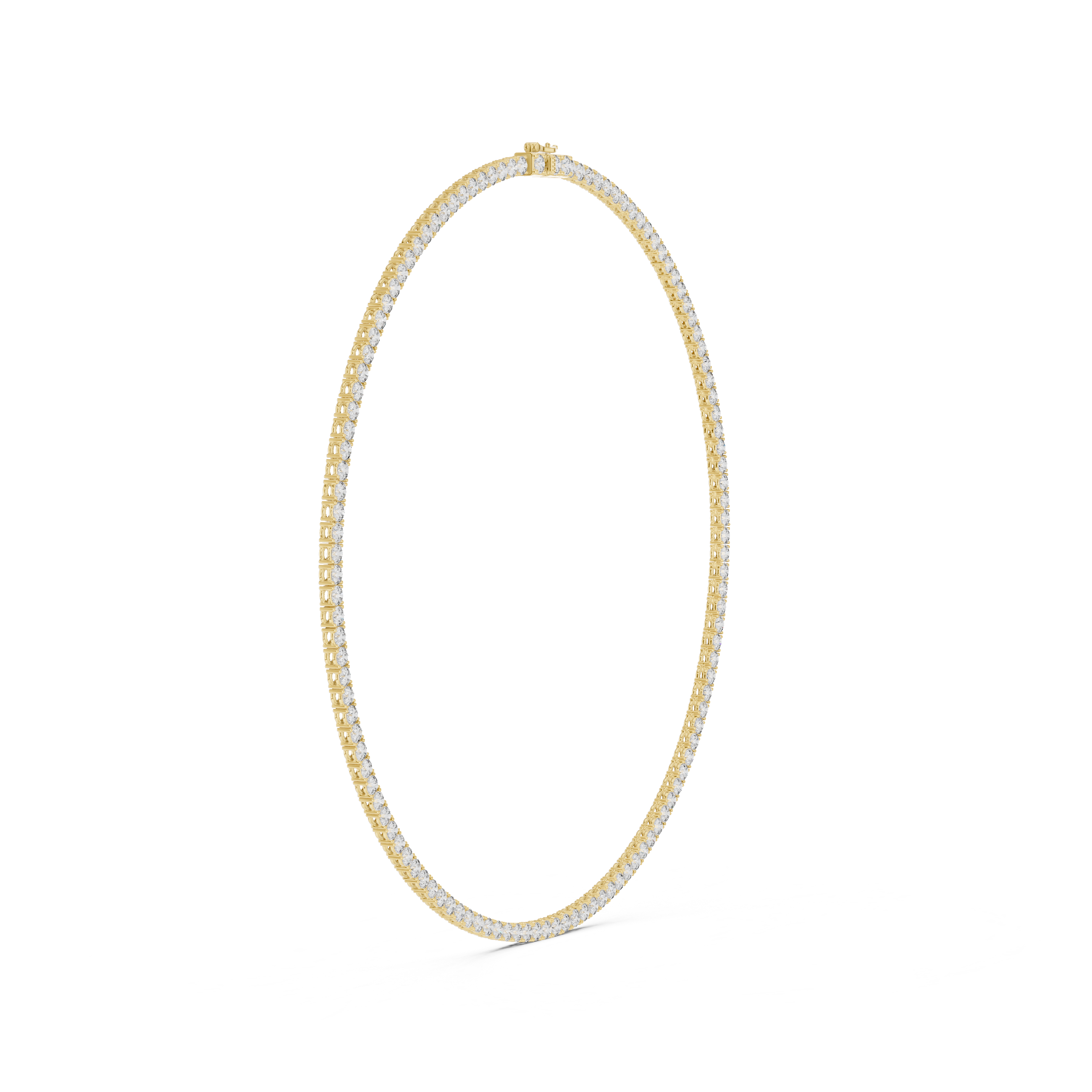 Premium Diamond Tennis Necklace in White Gold Luxury Hip Hop Fashion Jewelry
