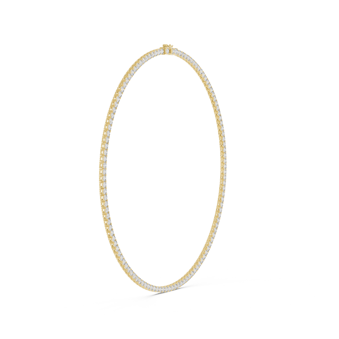 Premium Diamond Tennis Necklace in White Gold Luxury Hip Hop Fashion Jewelry