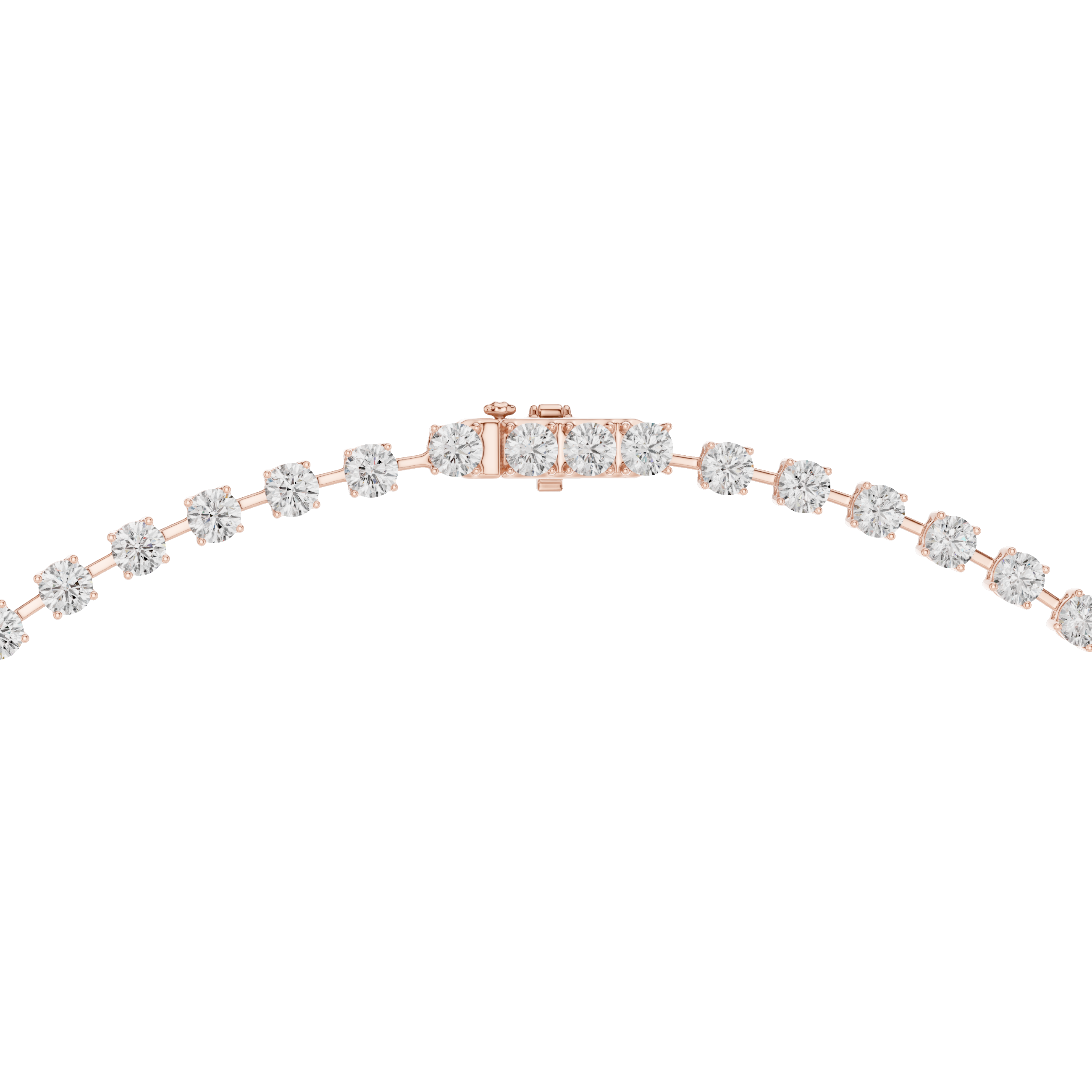 Fine Gold Round Diamond Drop Necklace Modern Luxury Bridal Necklace for Women