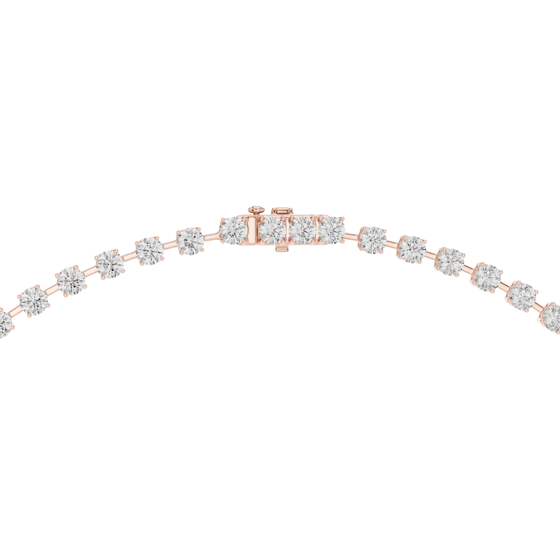 Fine Gold Round Diamond Drop Necklace Modern Luxury Bridal Necklace for Women
