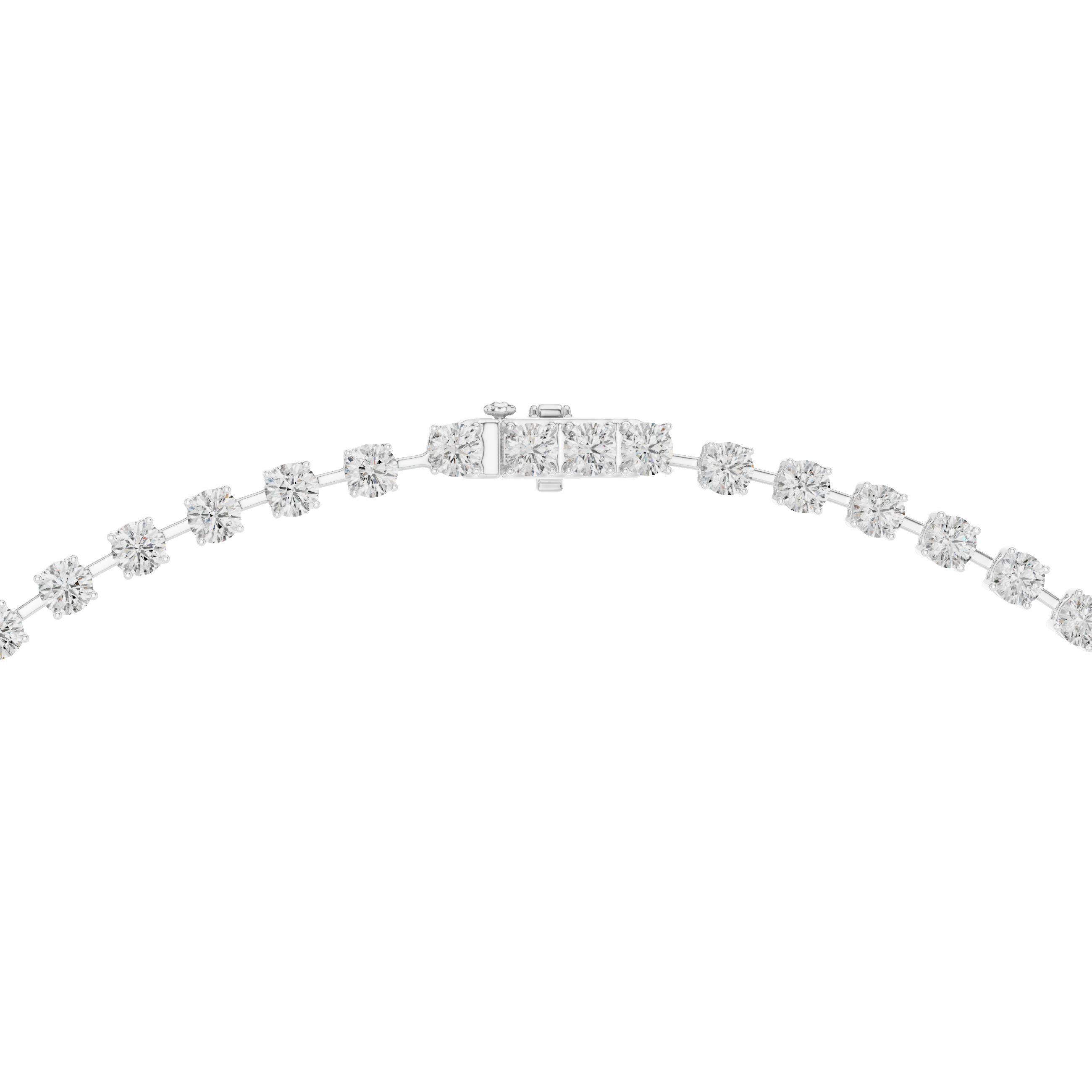 Fine Gold Round Diamond Drop Necklace Modern Luxury Bridal Necklace for Women