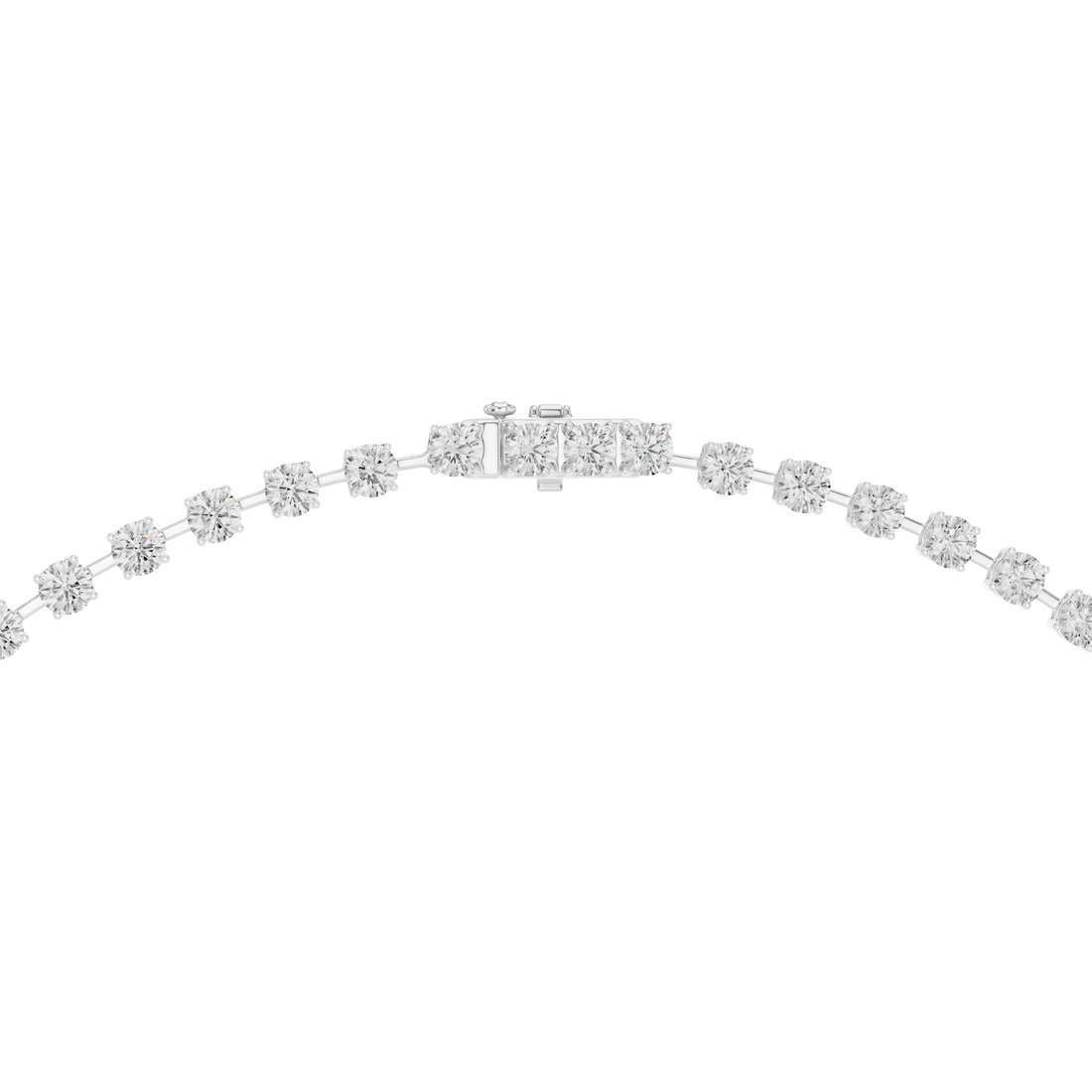 Fine Gold Round Diamond Drop Necklace Modern Luxury Bridal Necklace for Women