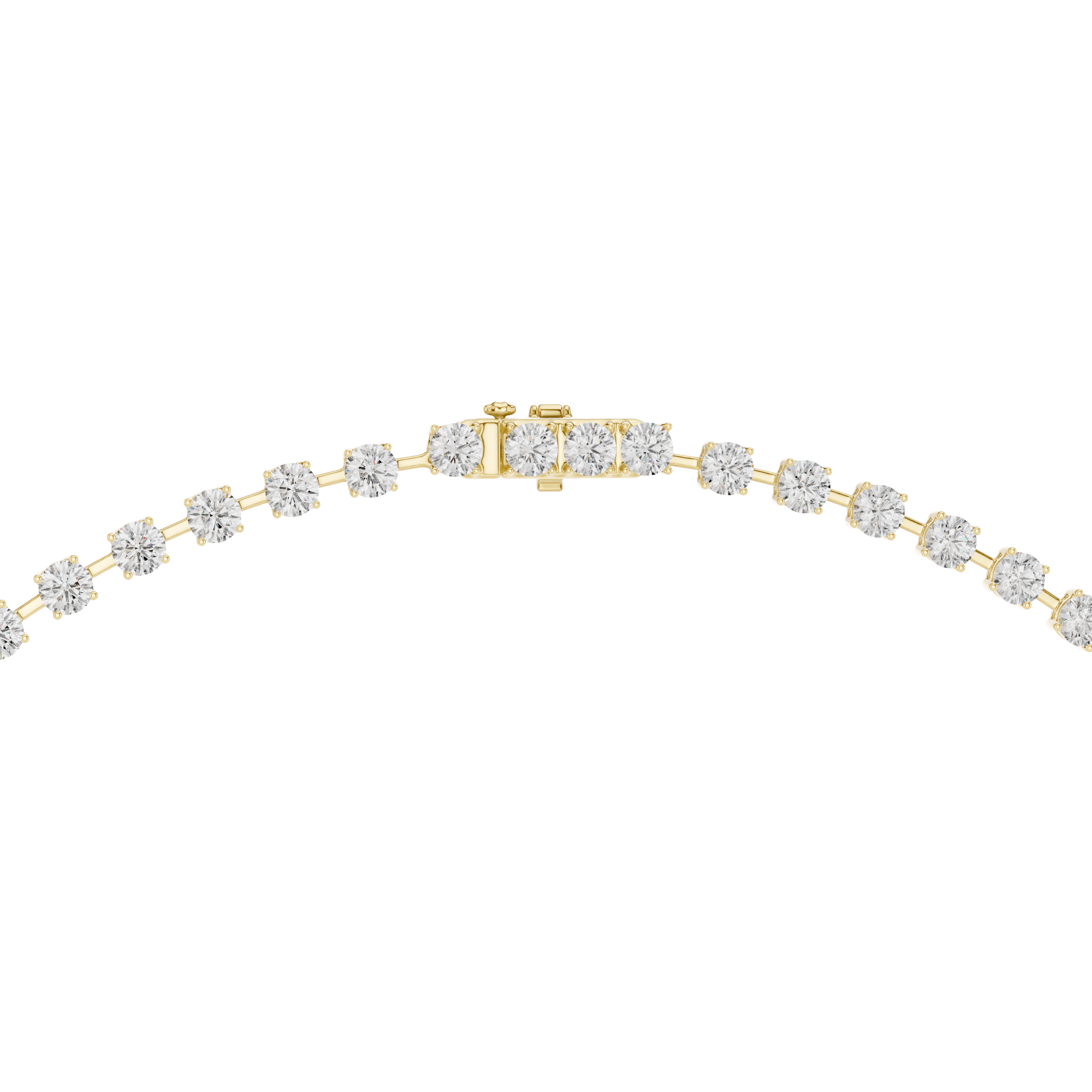 Fine Gold Round Diamond Drop Necklace Modern Luxury Bridal Necklace for Women