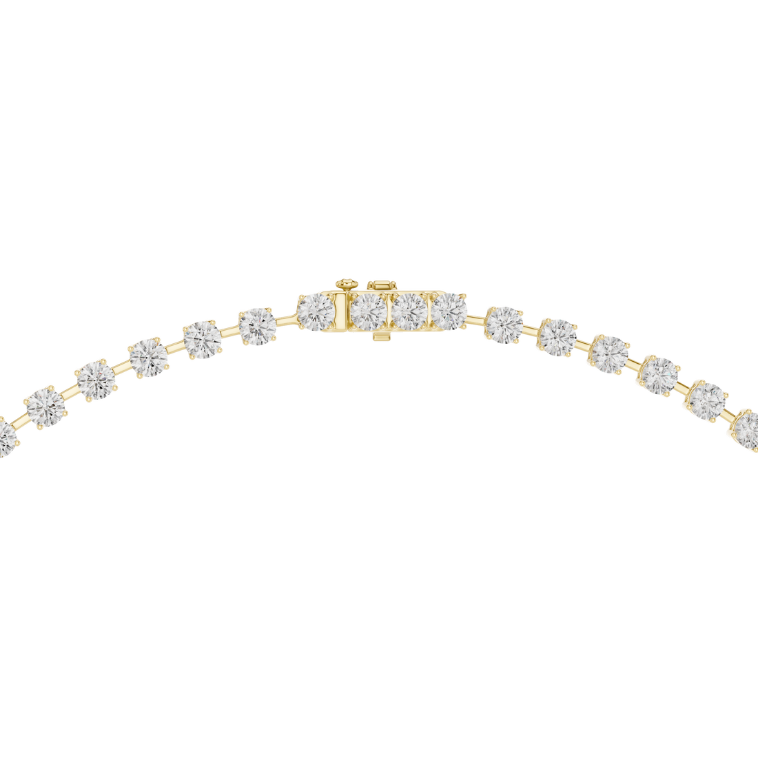 Fine Gold Round Diamond Drop Necklace Modern Luxury Bridal Necklace for Women