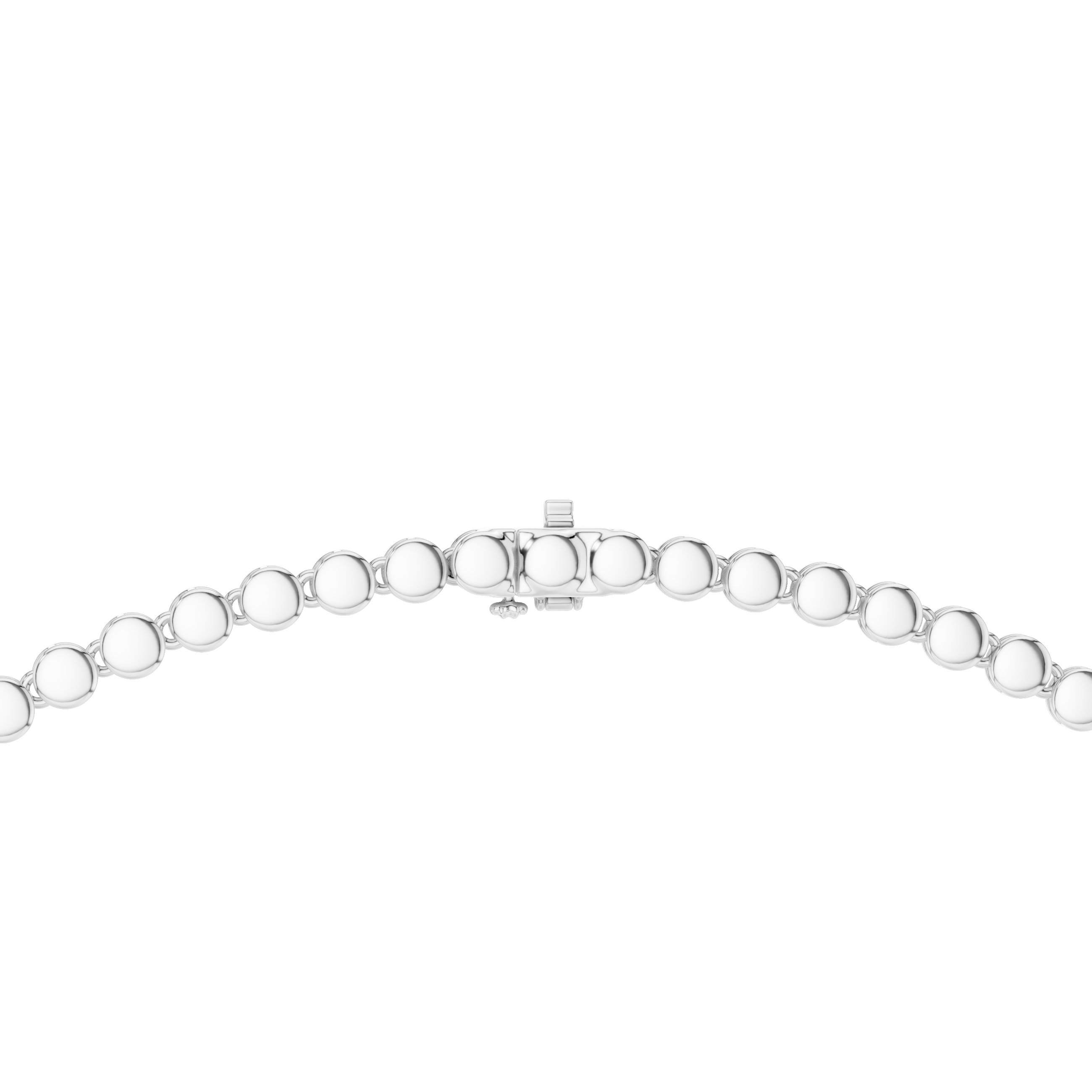 White Gold Diamond Necklace with Pave Round Beads and Pear Shaped Pendant for Women