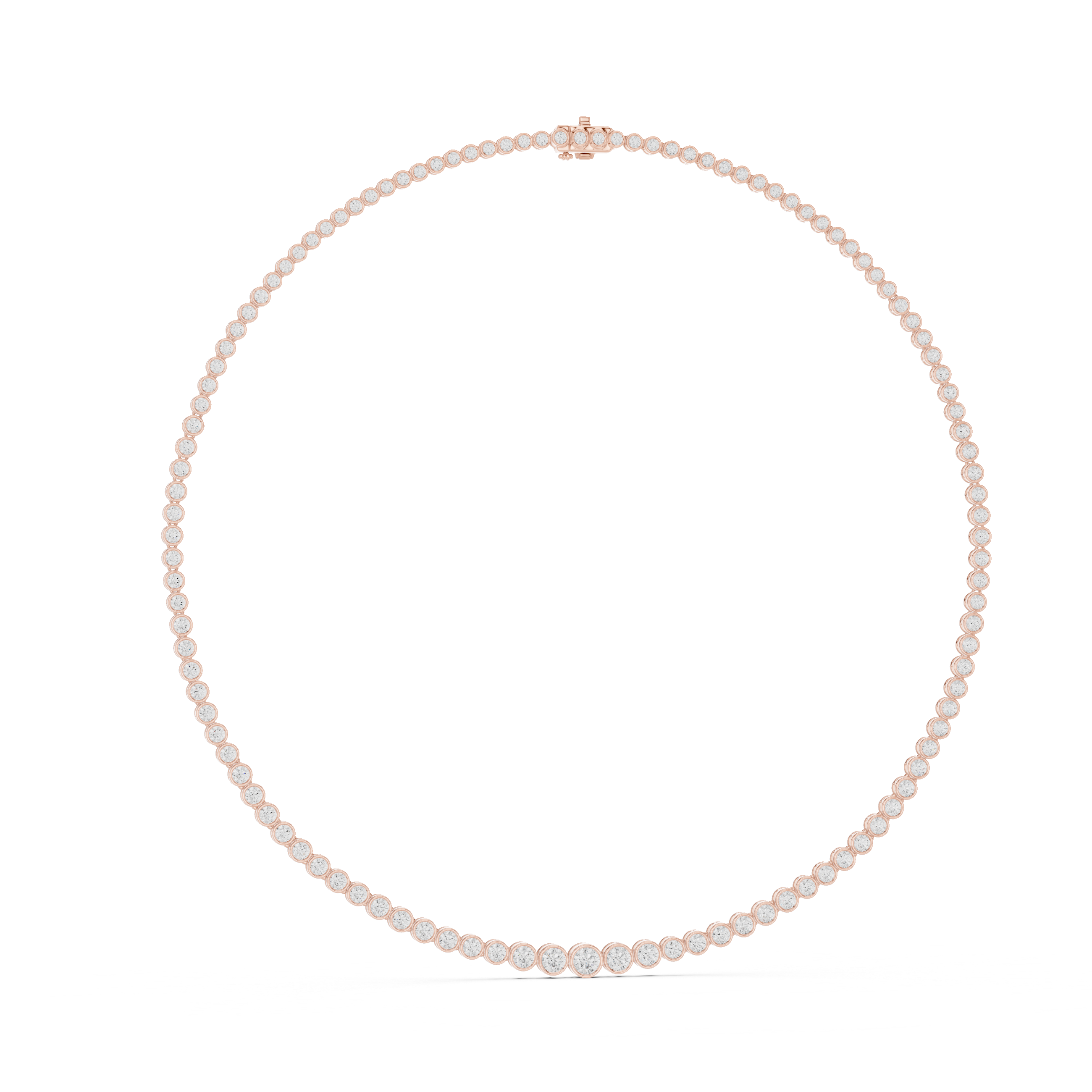 Classic White Gold Diamond Tennis Necklace Elegant Wedding and Party Wear Jewelry for Women