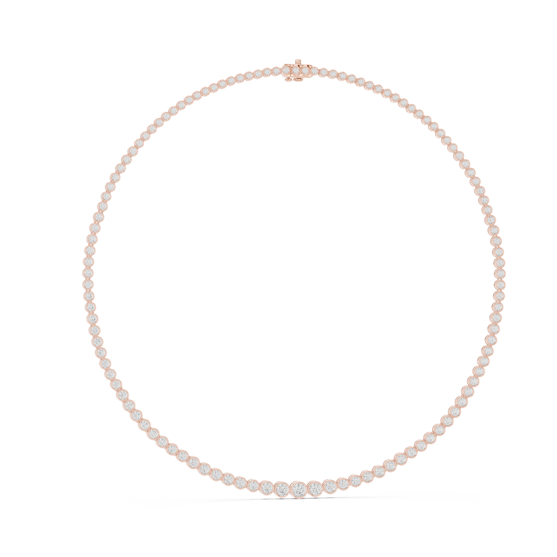 Classic White Gold Diamond Tennis Necklace Elegant Wedding and Party Wear Jewelry for Women