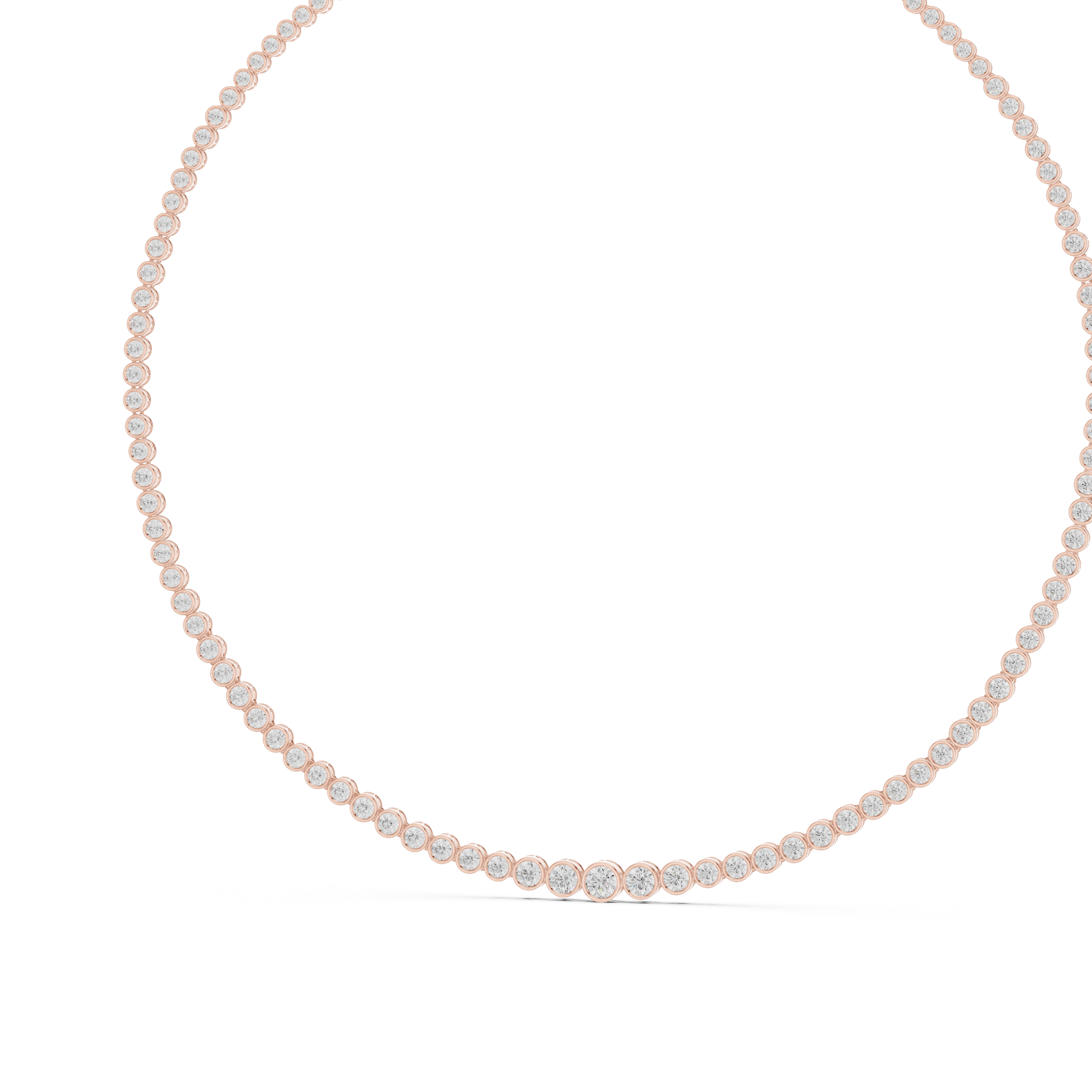 Classic White Gold Diamond Tennis Necklace Elegant Wedding and Party Wear Jewelry for Women