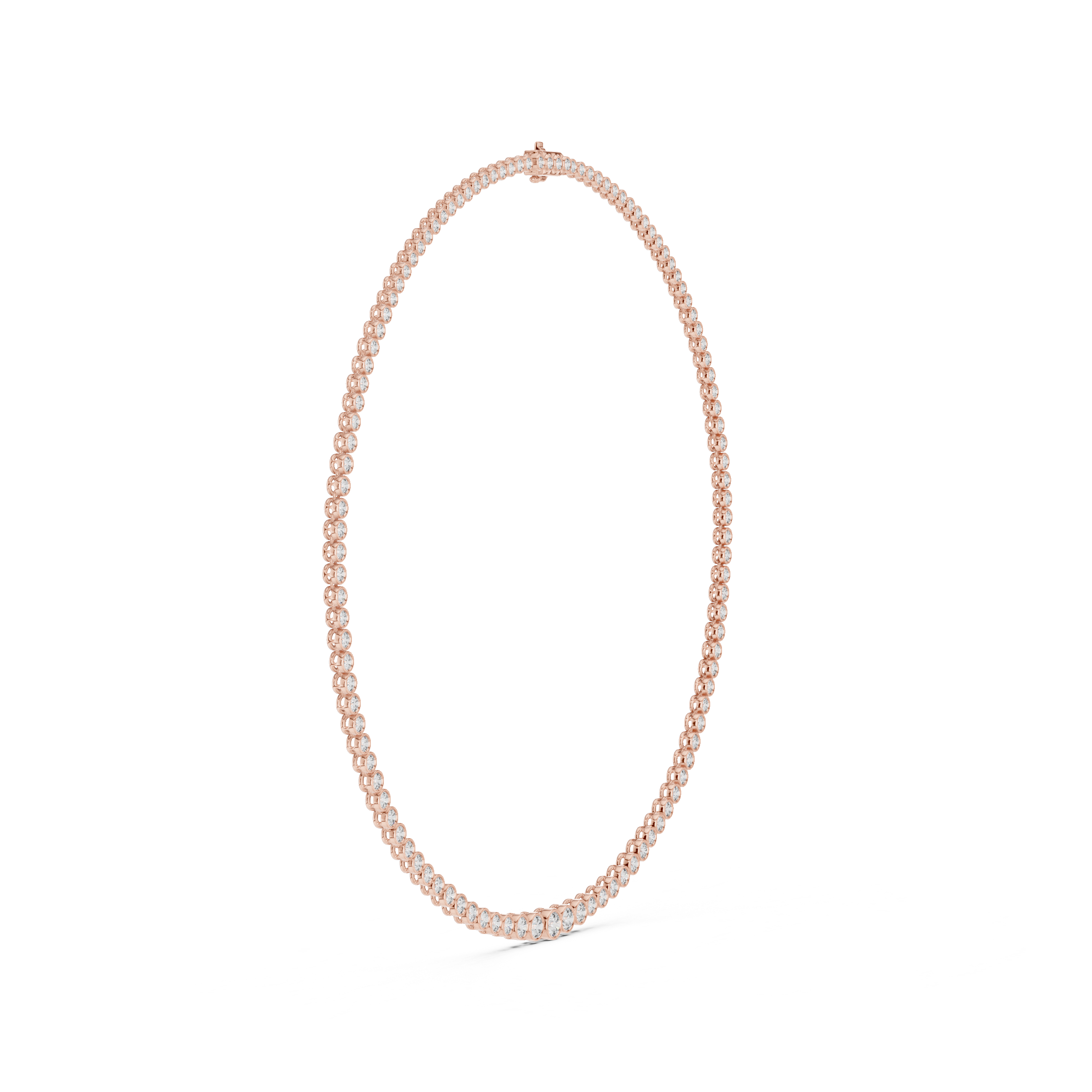 Classic White Gold Diamond Tennis Necklace Elegant Wedding and Party Wear Jewelry for Women