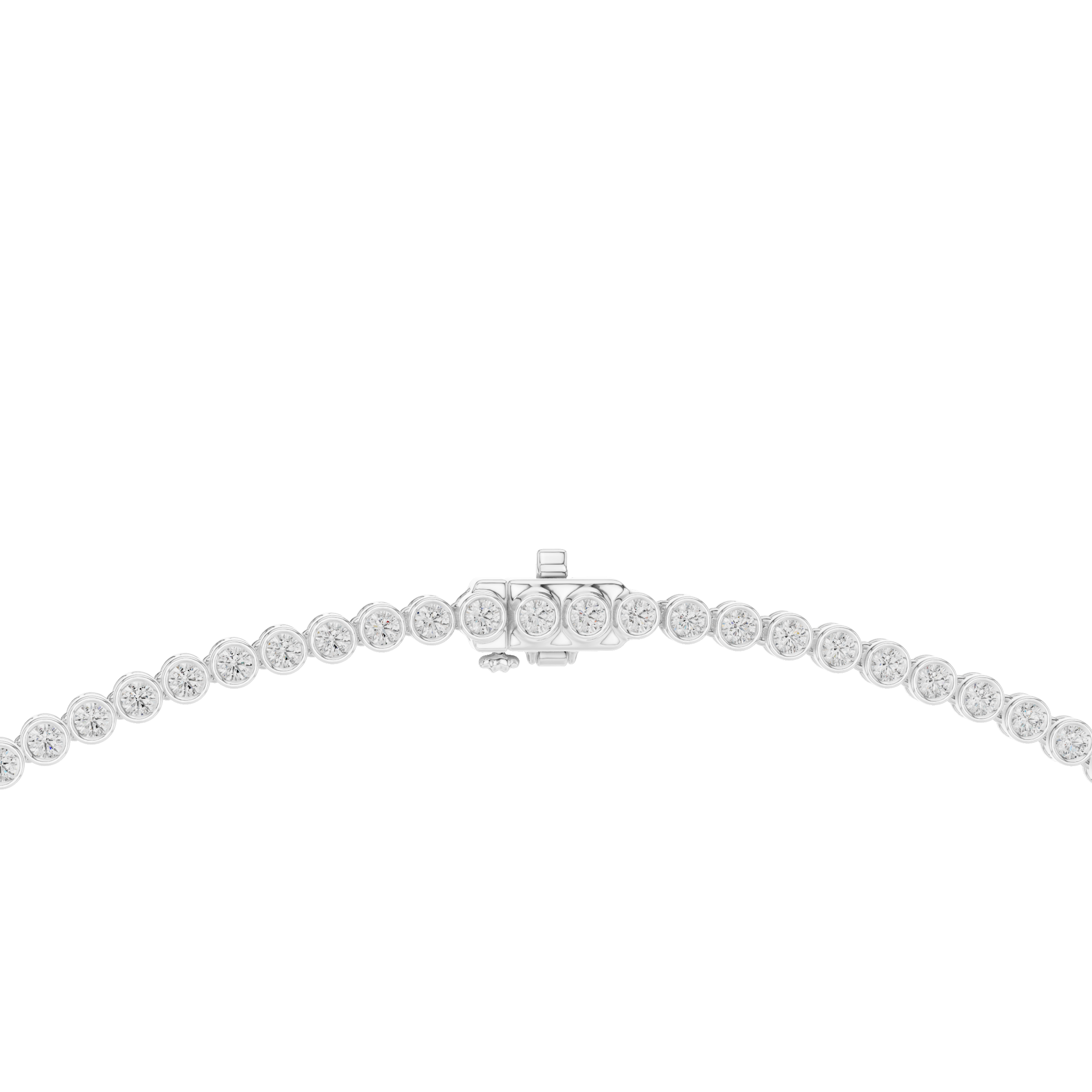Classic White Gold Diamond Tennis Necklace Elegant Wedding and Party Wear Jewelry for Women