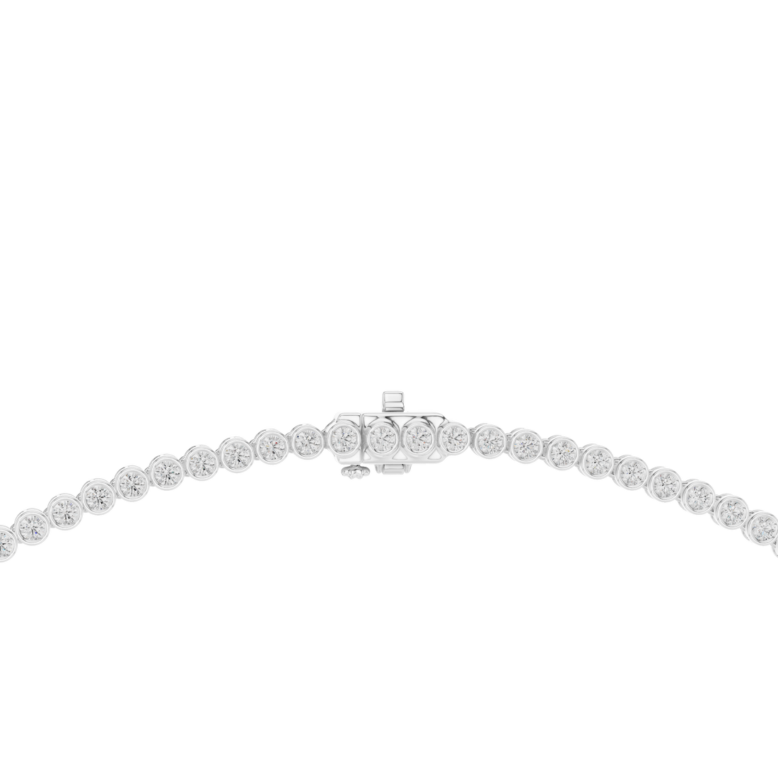Classic White Gold Diamond Tennis Necklace Elegant Wedding and Party Wear Jewelry for Women