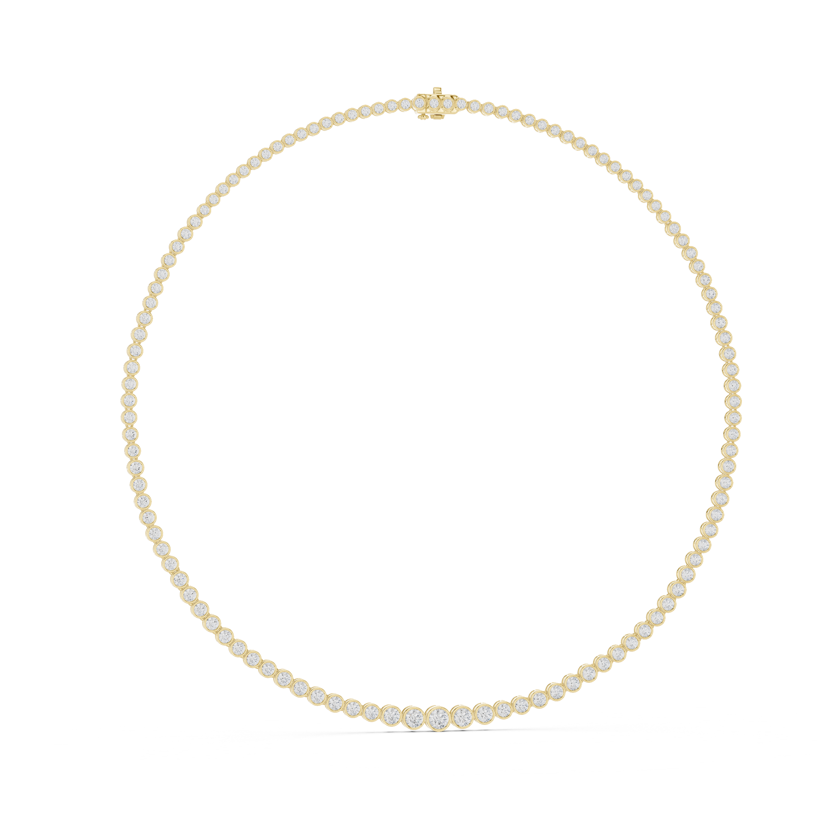 Classic White Gold Diamond Tennis Necklace Elegant Wedding and Party Wear Jewelry for Women