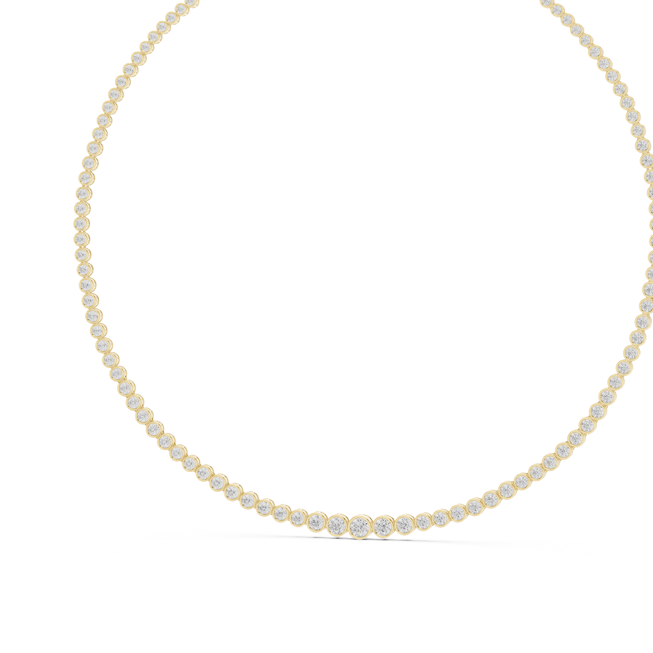 Classic White Gold Diamond Tennis Necklace Elegant Wedding and Party Wear Jewelry for Women