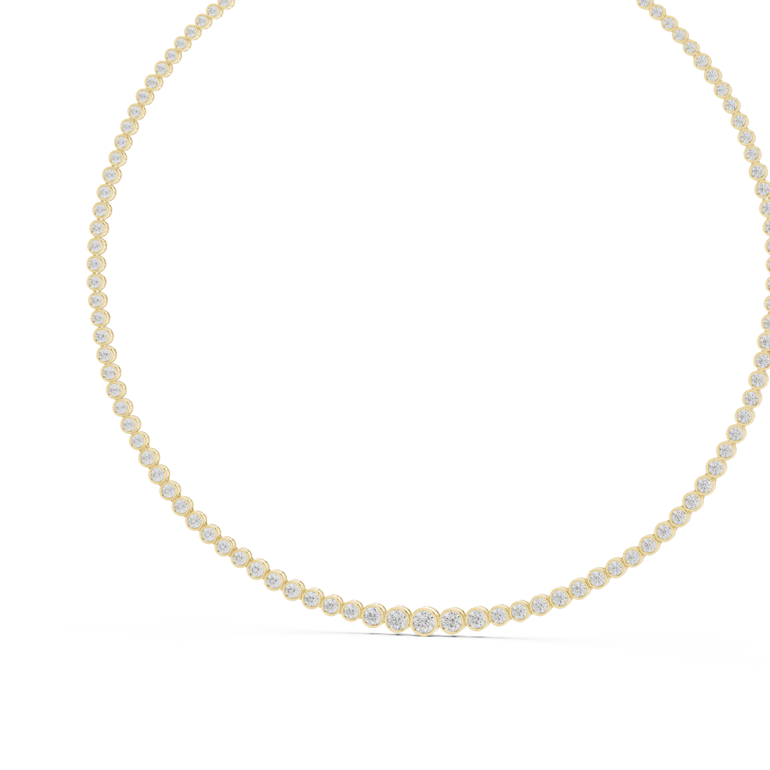 Classic White Gold Diamond Tennis Necklace Elegant Wedding and Party Wear Jewelry for Women