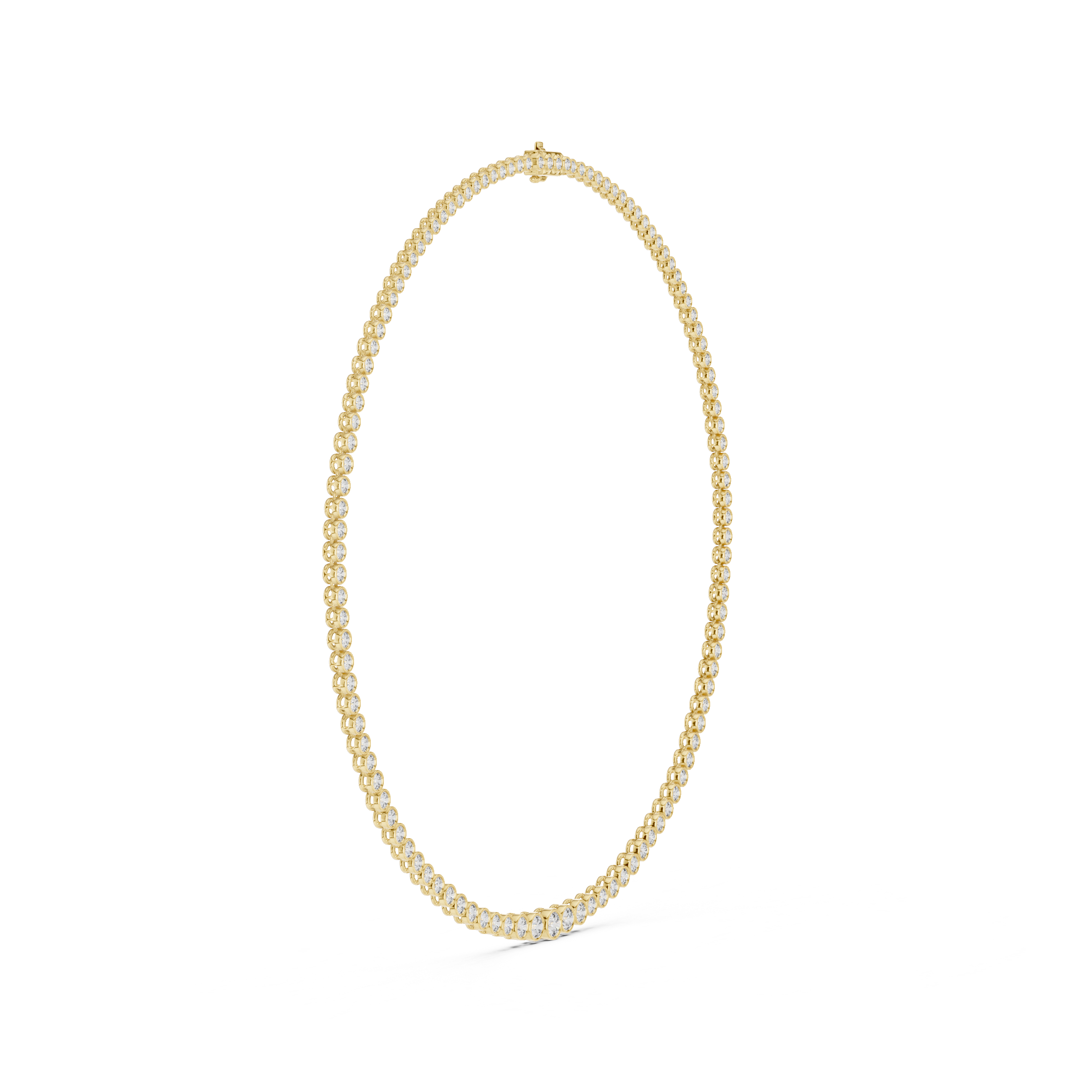 Classic White Gold Diamond Tennis Necklace Elegant Wedding and Party Wear Jewelry for Women