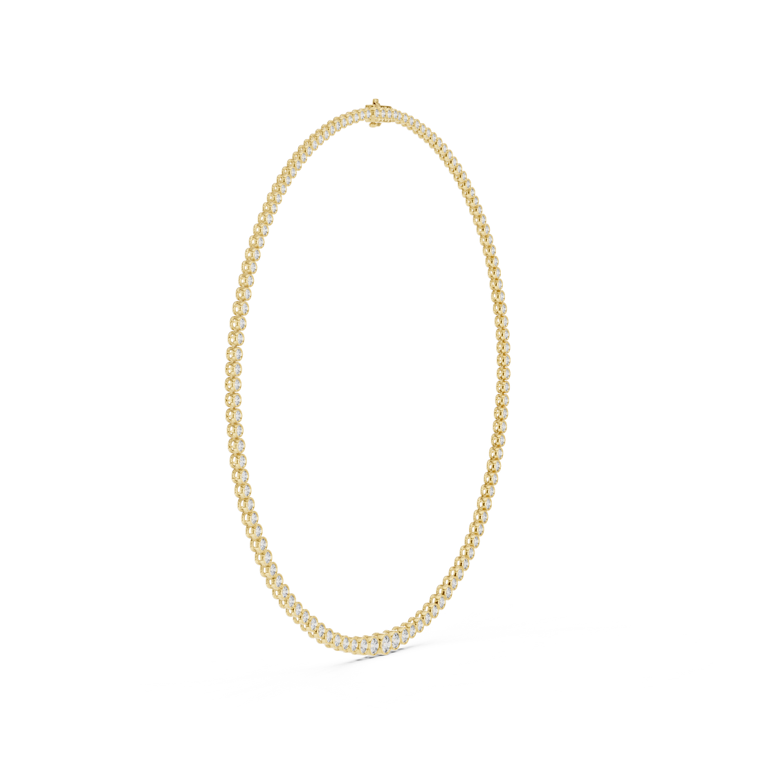 Classic White Gold Diamond Tennis Necklace Elegant Wedding and Party Wear Jewelry for Women