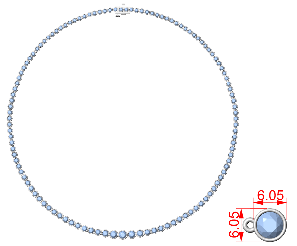 Classic White Gold Diamond Tennis Necklace Elegant Wedding and Party Wear Jewelry for Women