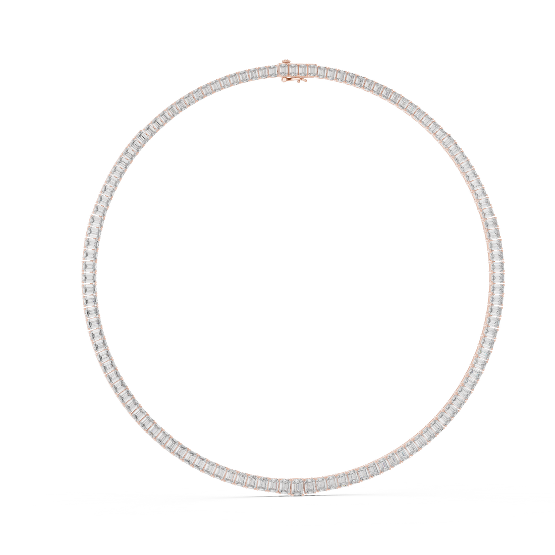 Minimalist Diamond Tennis Necklace in White Gold Fine Jewelry for Wedding and Party Wear