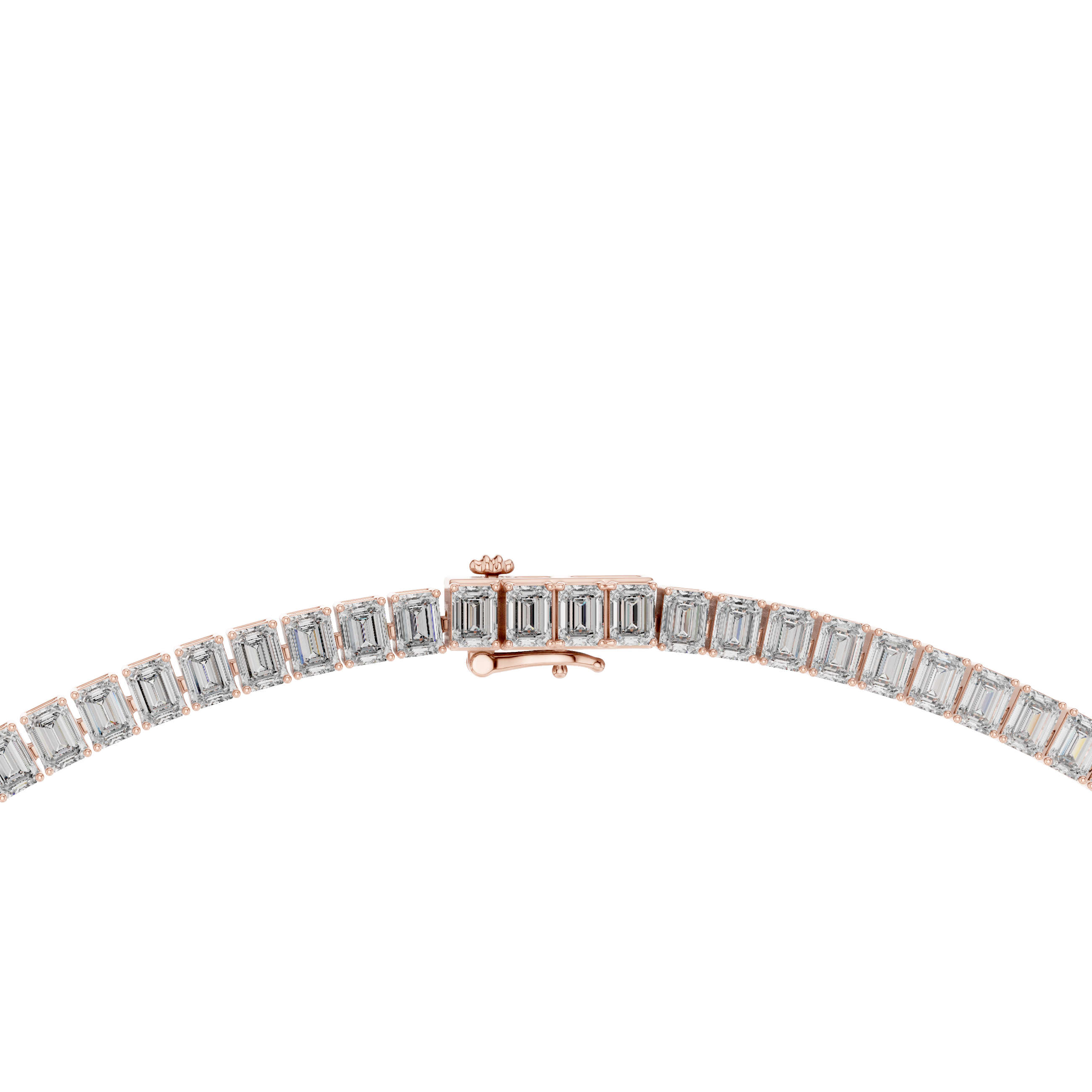 Minimalist Diamond Tennis Necklace in White Gold Fine Jewelry for Wedding and Party Wear
