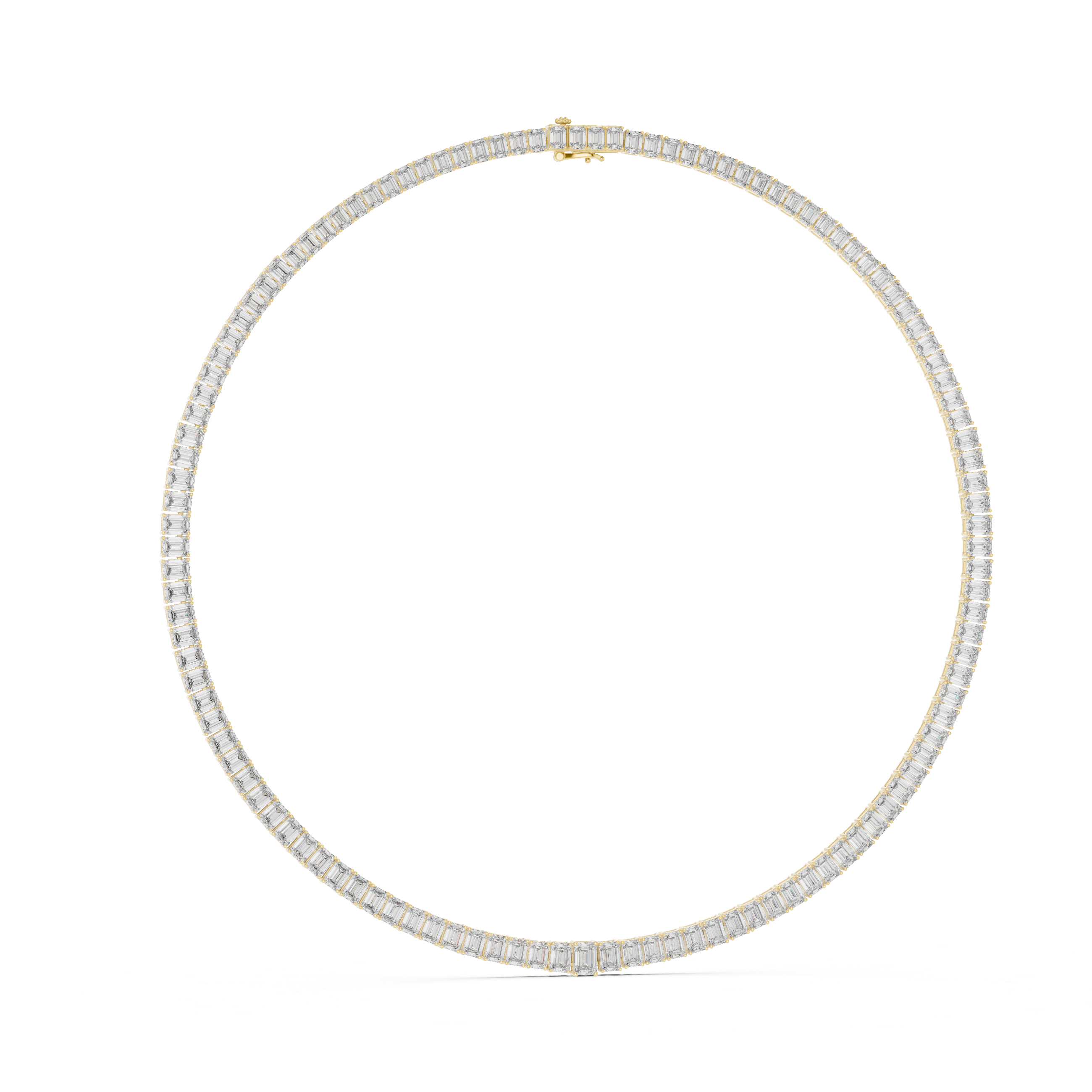 Minimalist Diamond Tennis Necklace in White Gold Fine Jewelry for Wedding and Party Wear