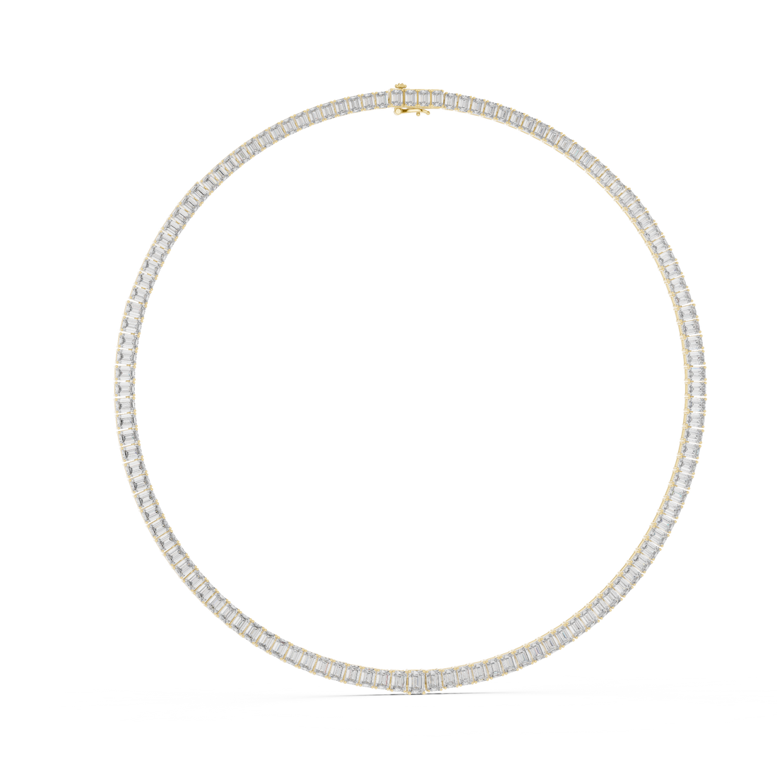 Minimalist Diamond Tennis Necklace in White Gold Fine Jewelry for Wedding and Party Wear