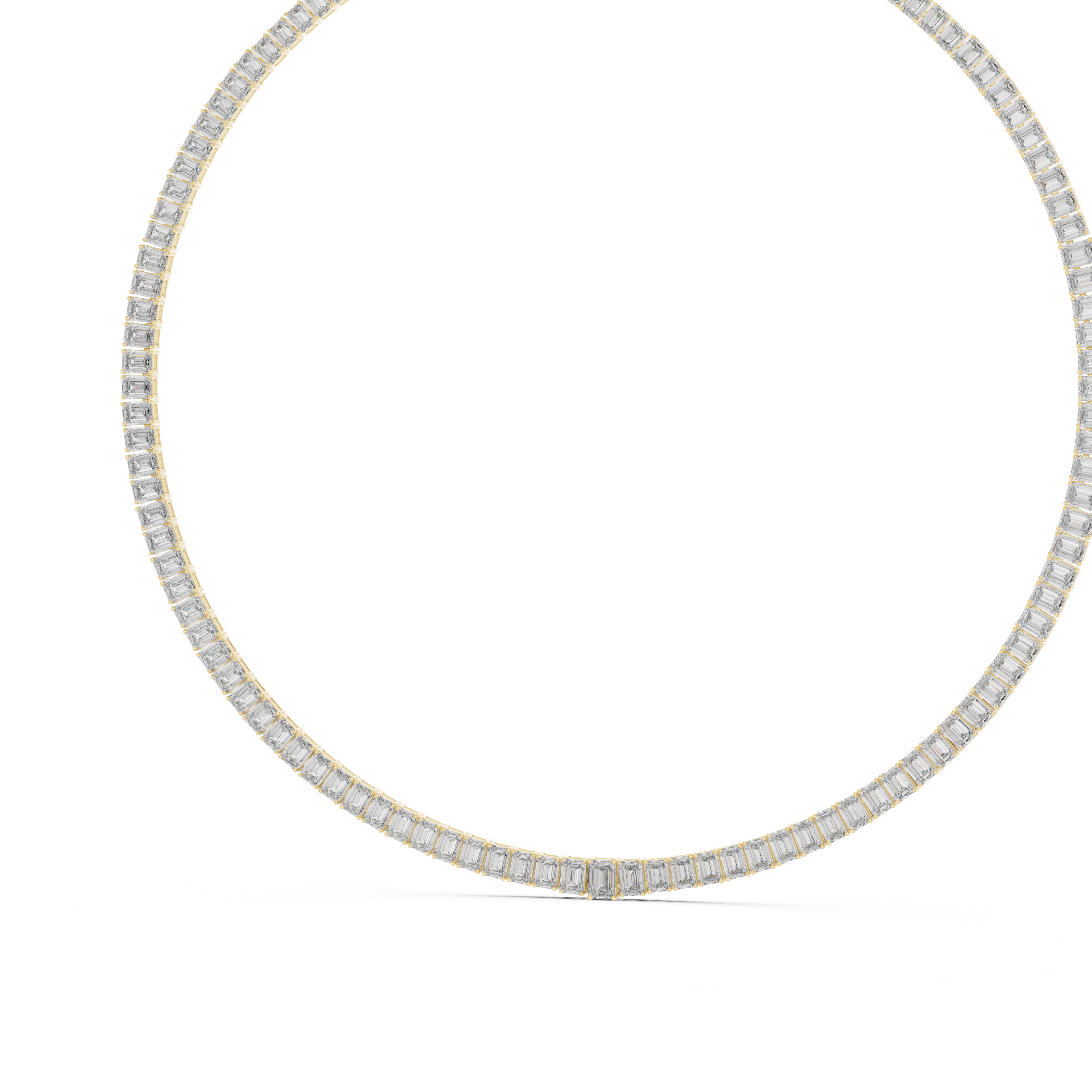 Minimalist Diamond Tennis Necklace in White Gold Fine Jewelry for Wedding and Party Wear