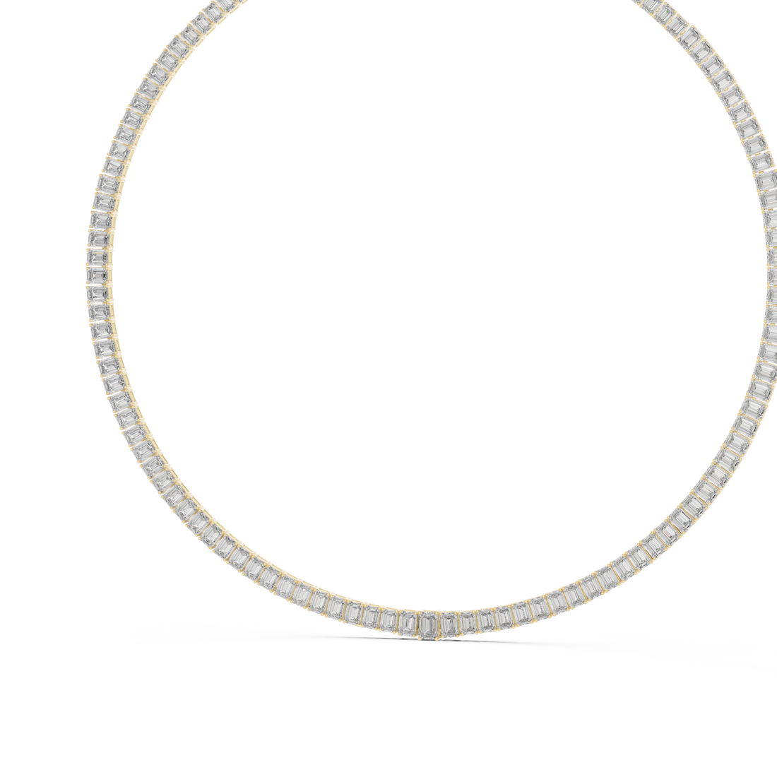 Minimalist Diamond Tennis Necklace in White Gold Fine Jewelry for Wedding and Party Wear