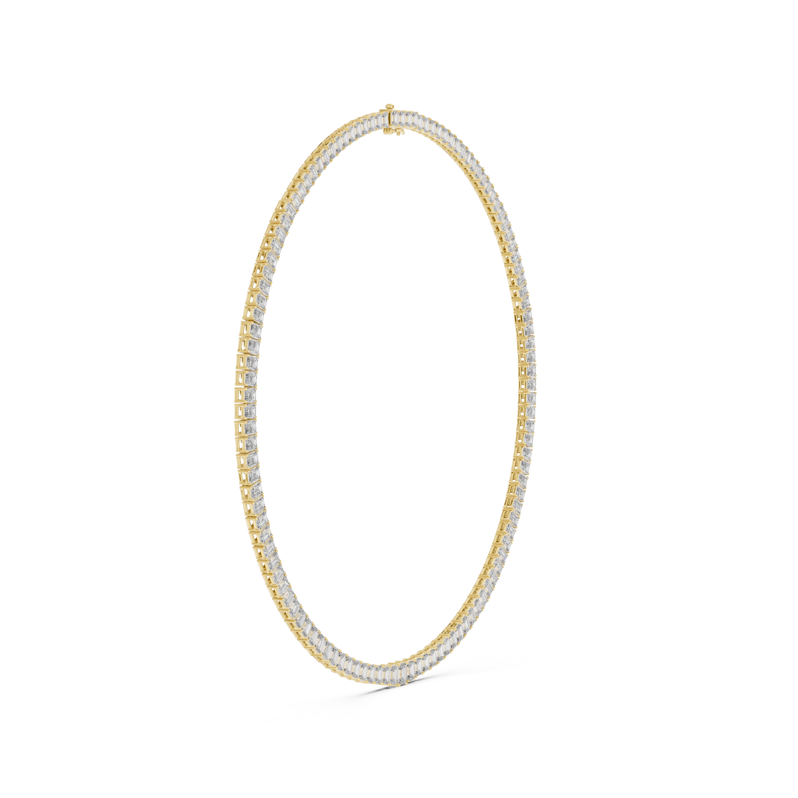 Minimalist Diamond Tennis Necklace in White Gold Fine Jewelry for Wedding and Party Wear