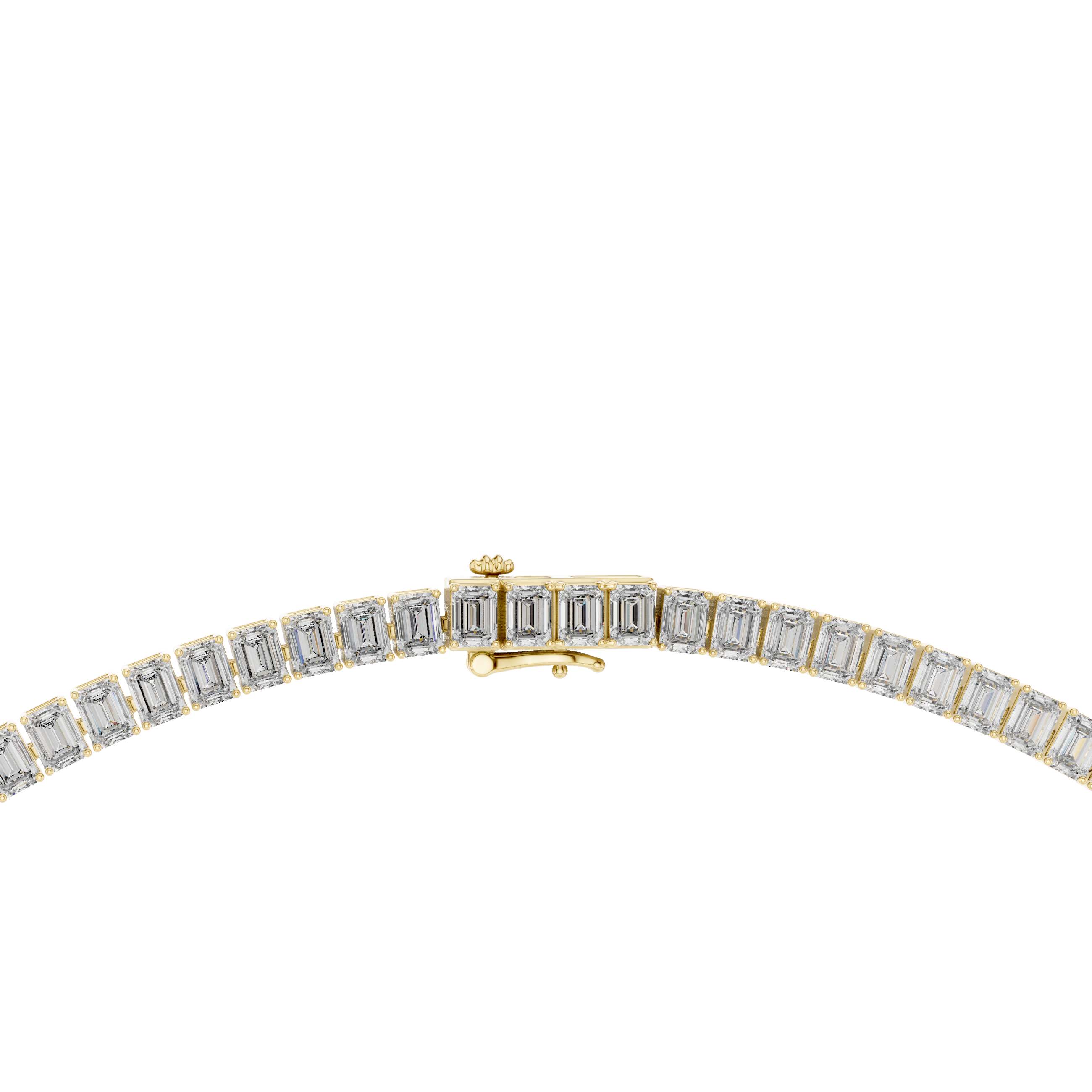 Minimalist Diamond Tennis Necklace in White Gold Fine Jewelry for Wedding and Party Wear