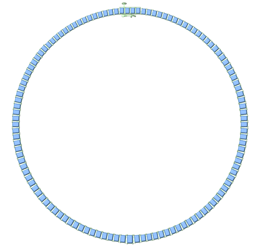 Minimalist Diamond Tennis Necklace in White Gold Fine Jewelry for Wedding and Party Wear