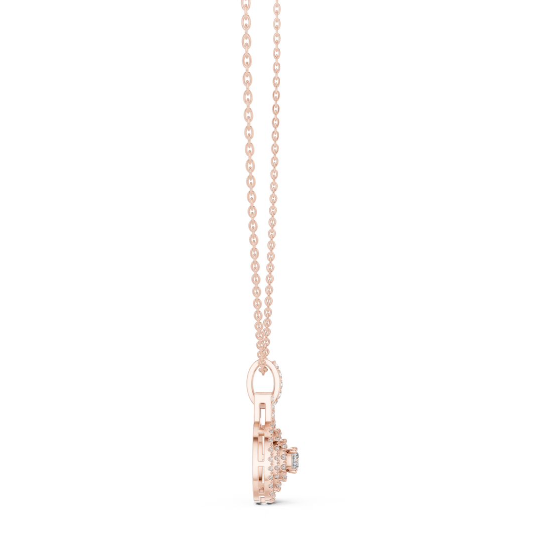 Multiple Halo Cushion Diamond Jewelry Pendant Gift for Women