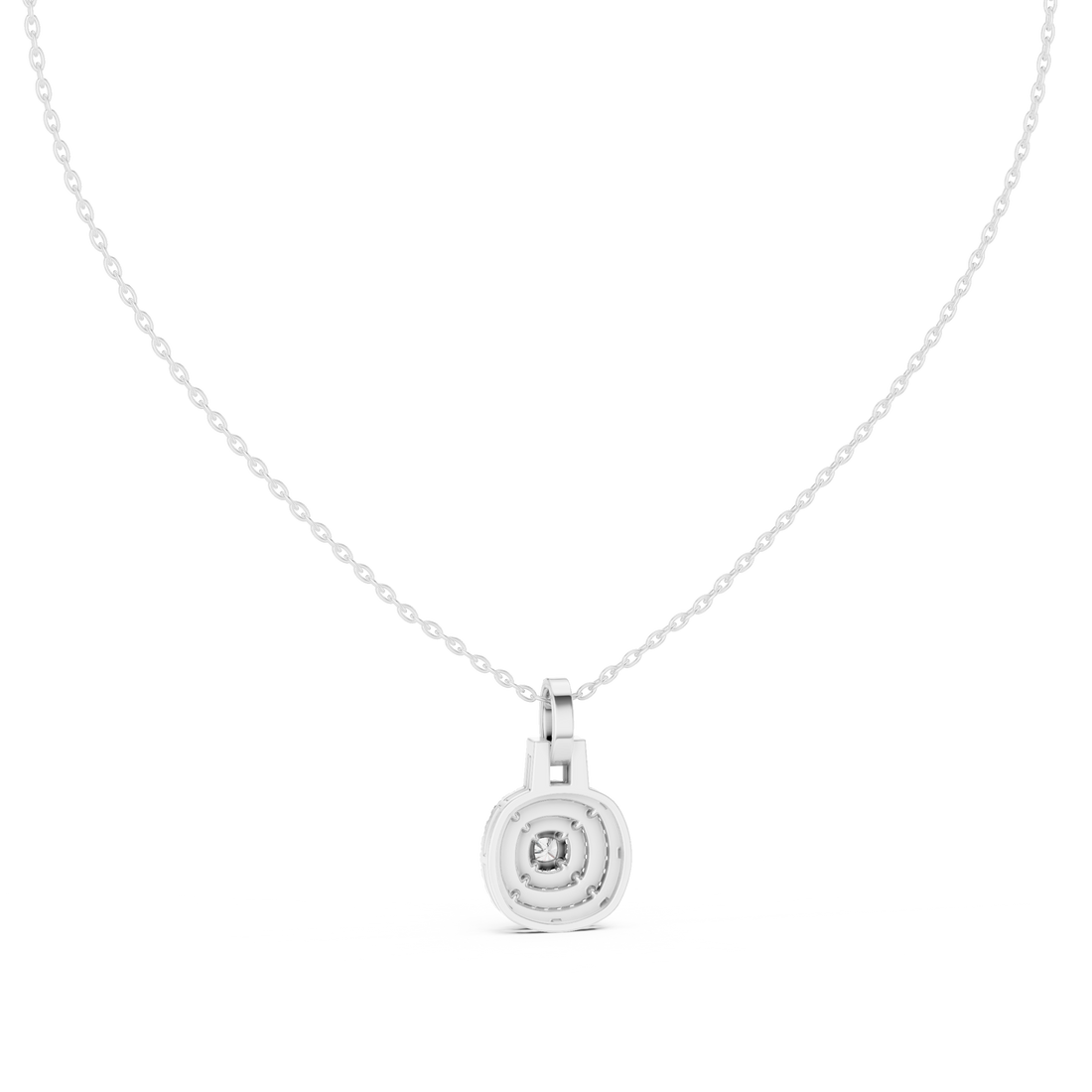 Multiple Halo Cushion Diamond Jewelry Pendant Gift for Women