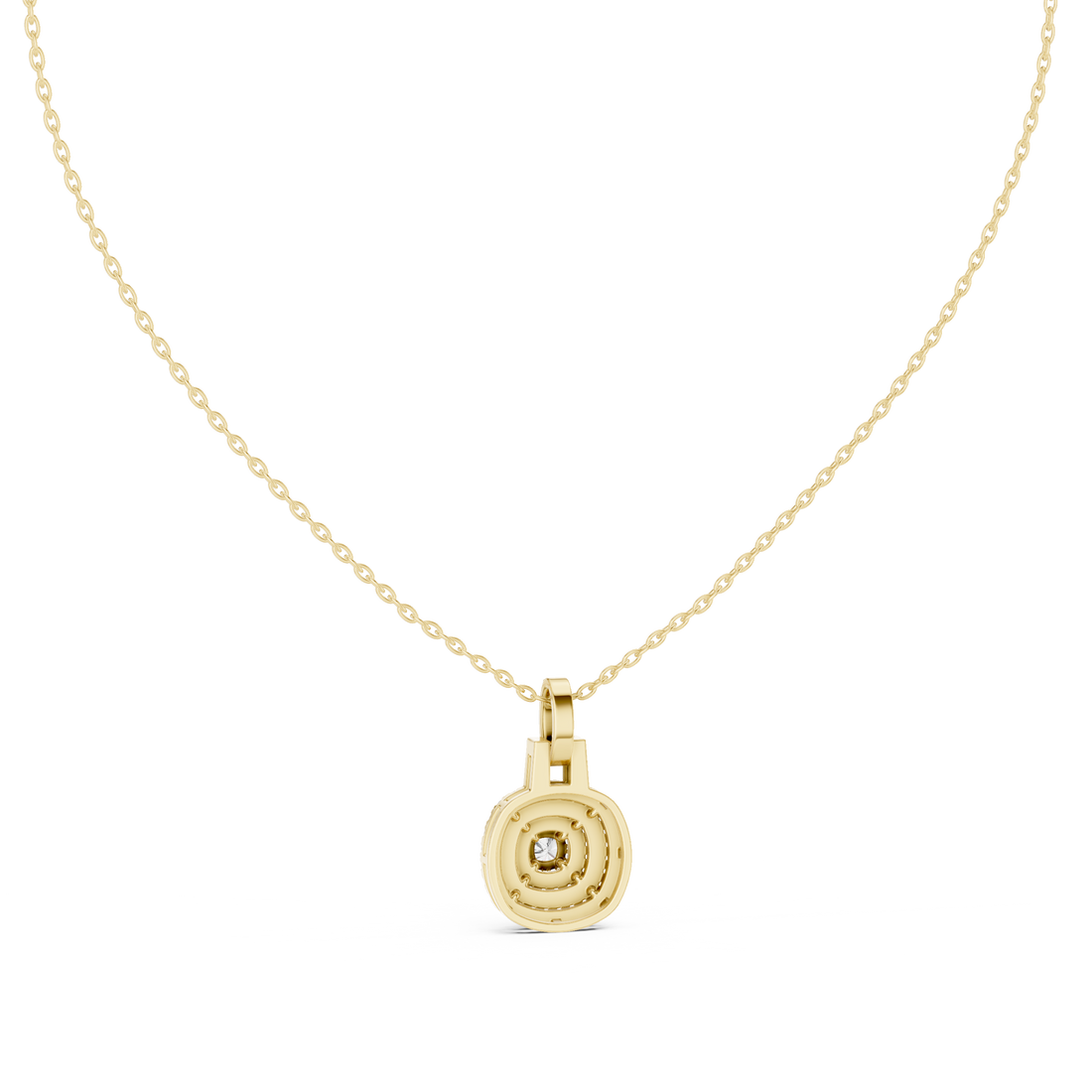 Multiple Halo Cushion Diamond Jewelry Pendant Gift for Women