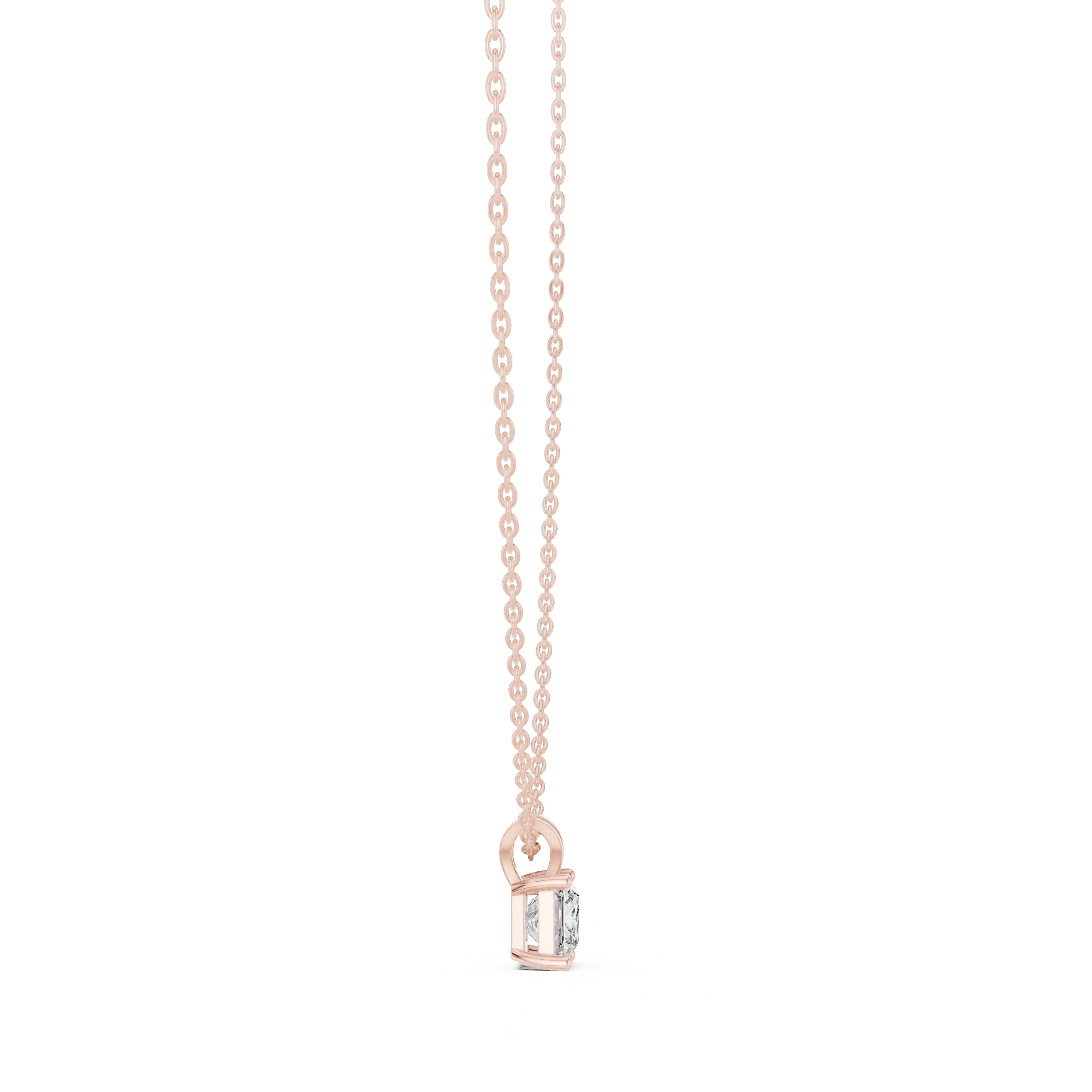 Minimalist Princess Cut Diamond Pendant Necklace | Elegant Fine Jewelry Gift
