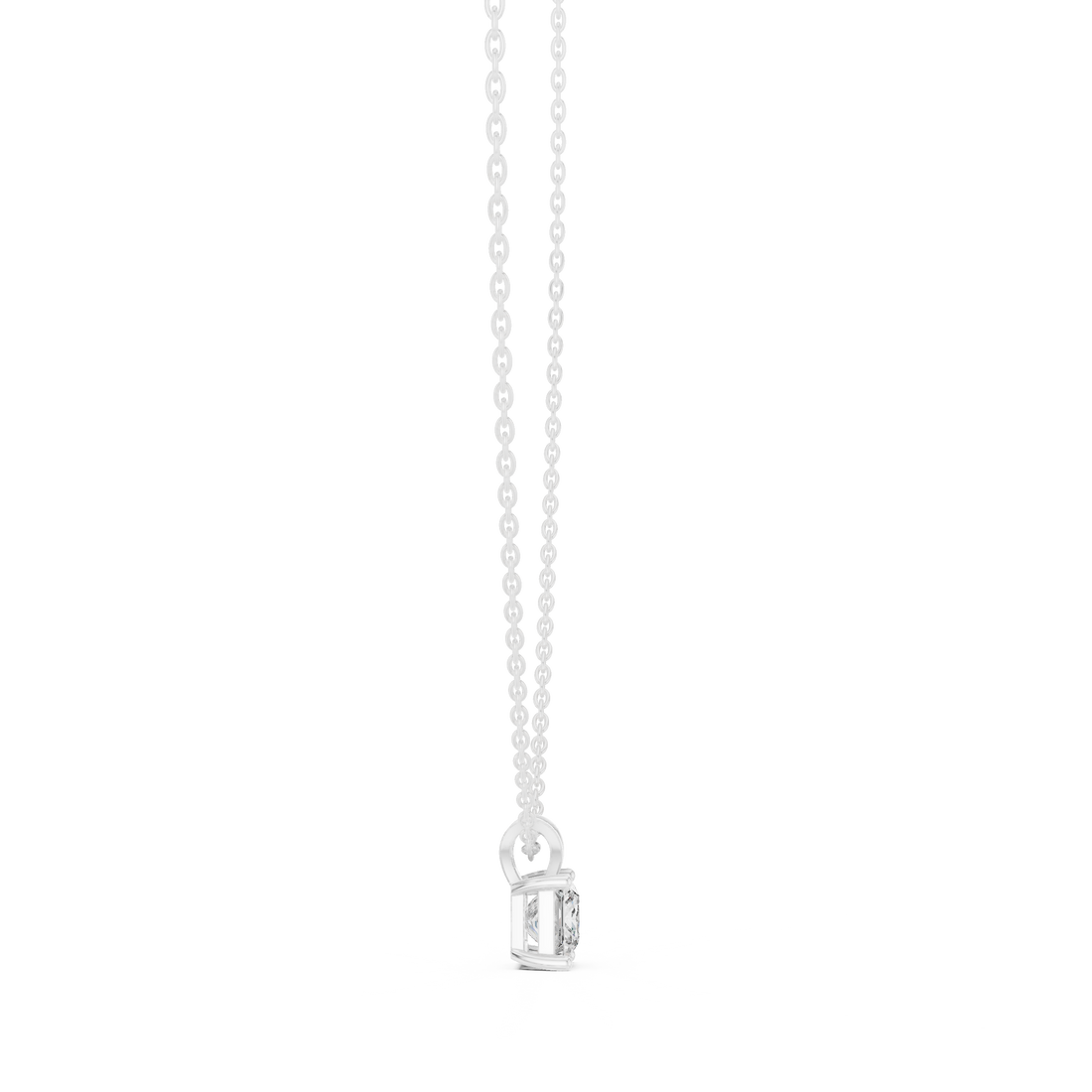 Minimalist Princess Cut Diamond Pendant Necklace | Elegant Fine Jewelry Gift
